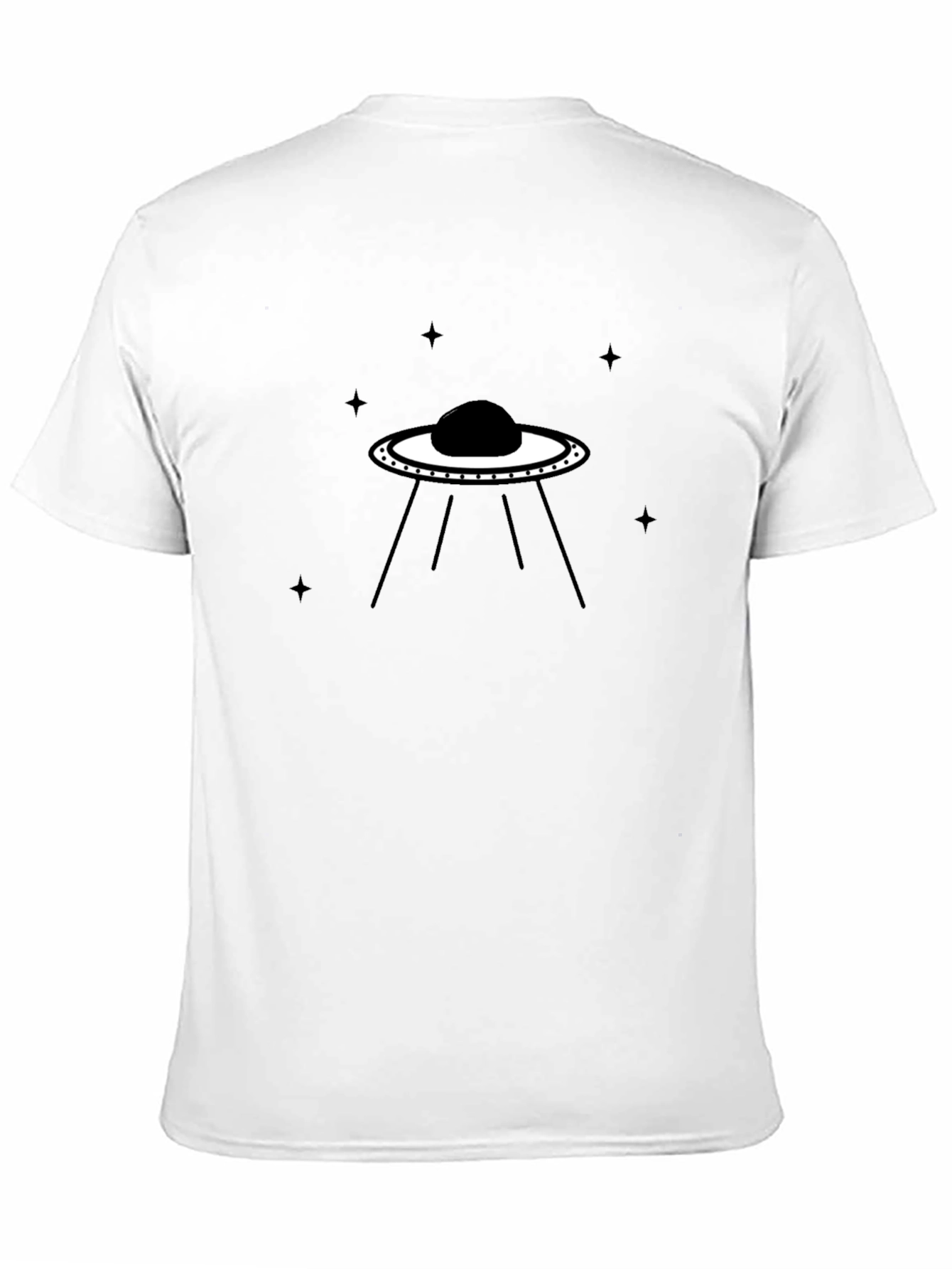 UFO Graphic Tee - Mens Black Cotton T-Shirt