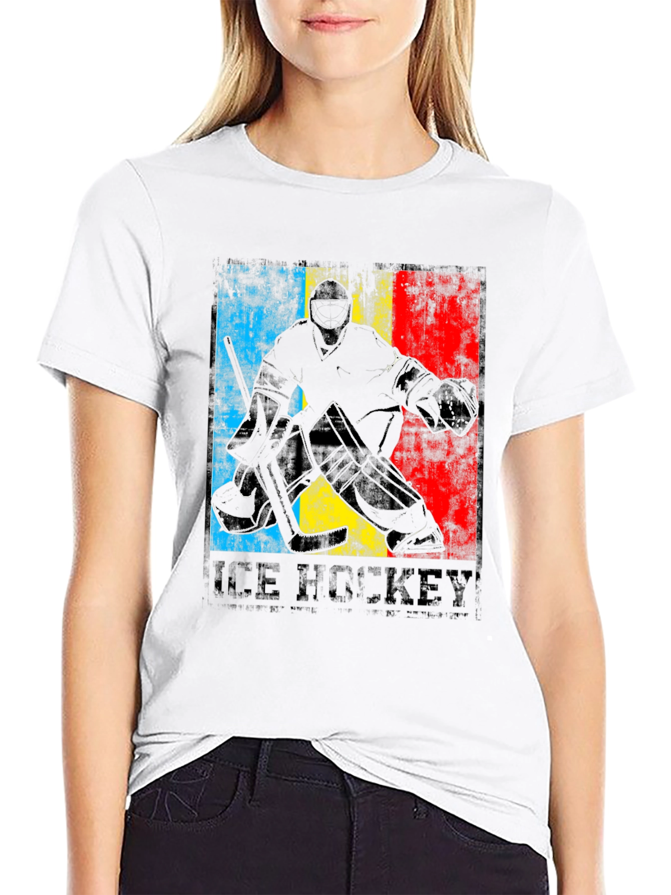 Ice Hockey Goalie T-Shirt - Black