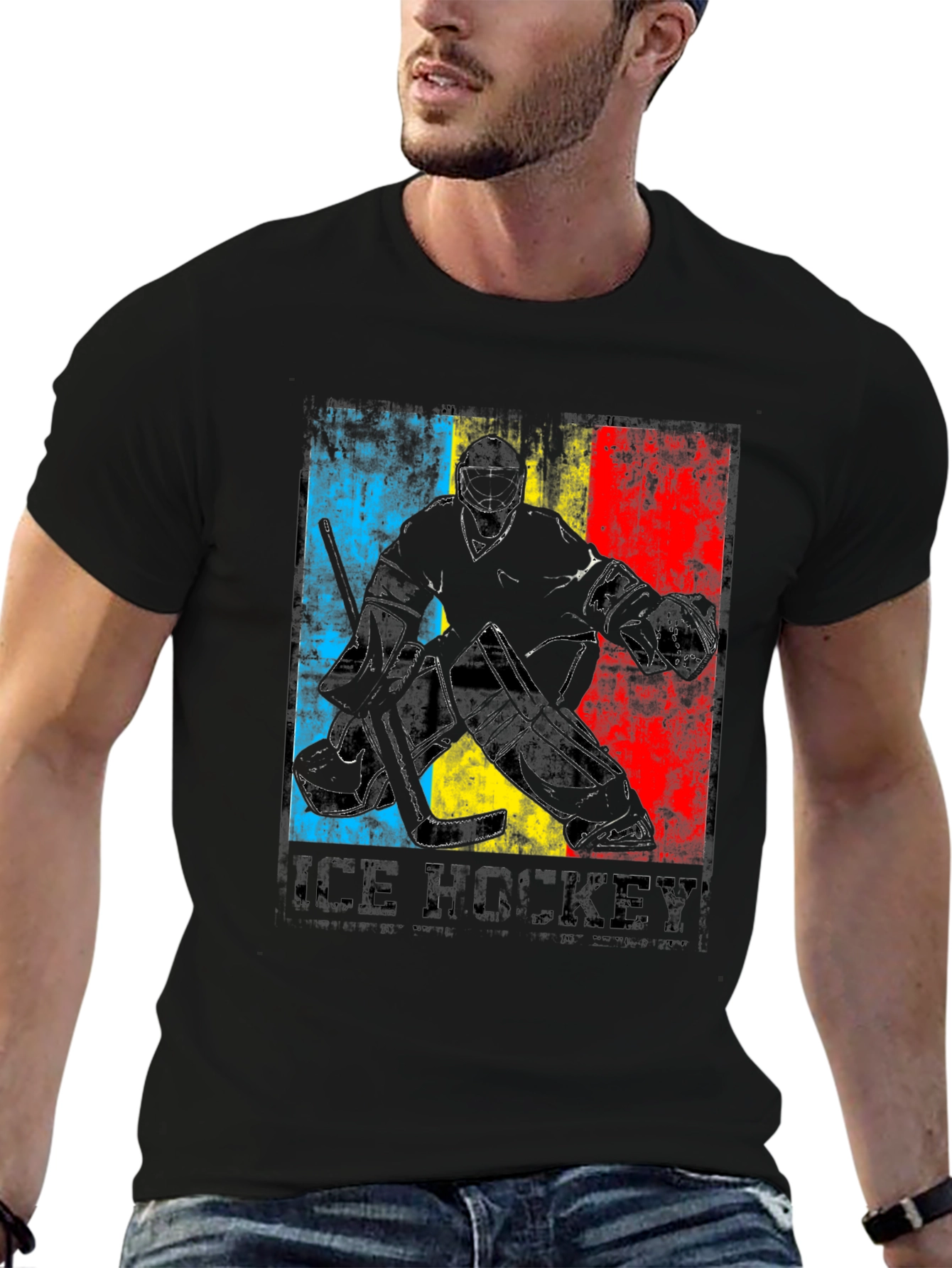 Ice Hockey Goalie T-Shirt - Black