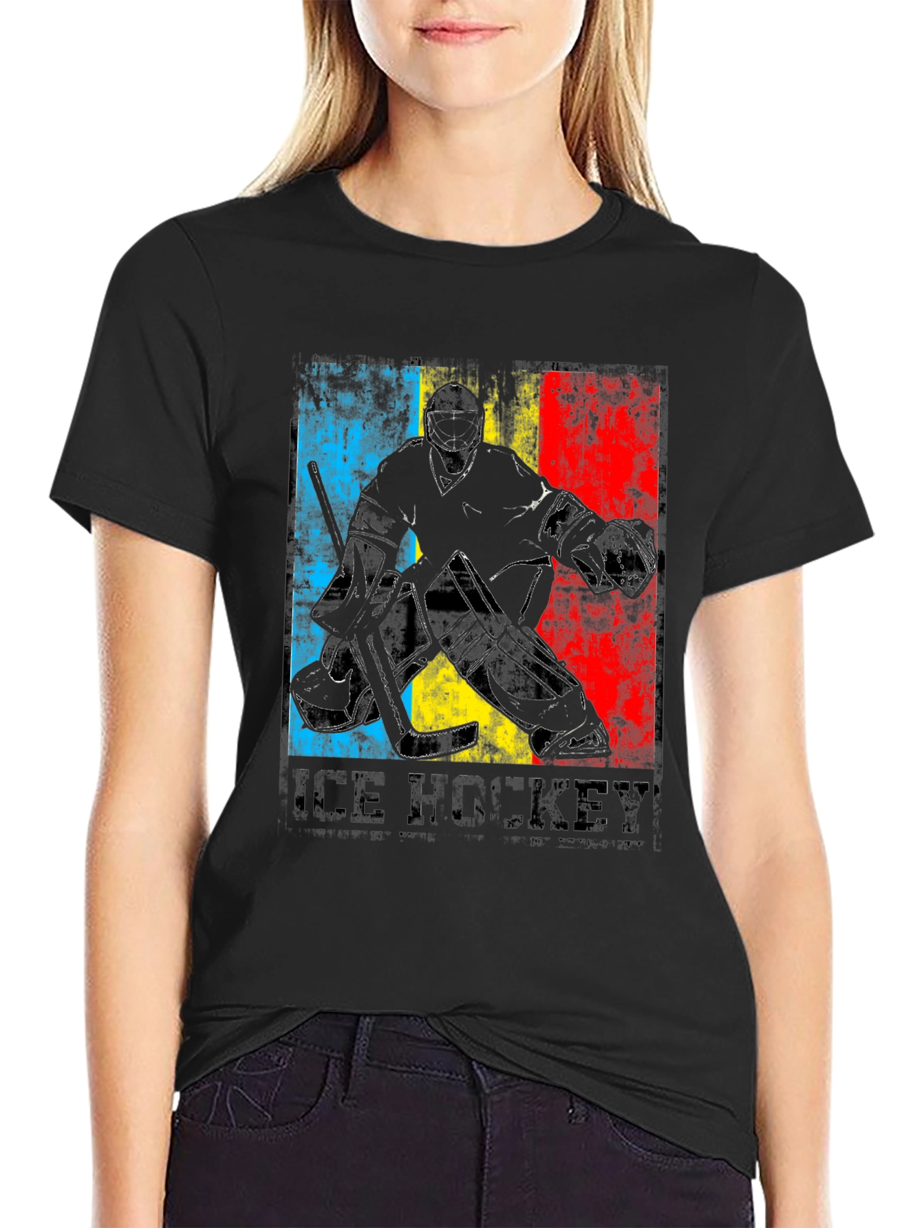 Ice Hockey Goalie T-Shirt - Black