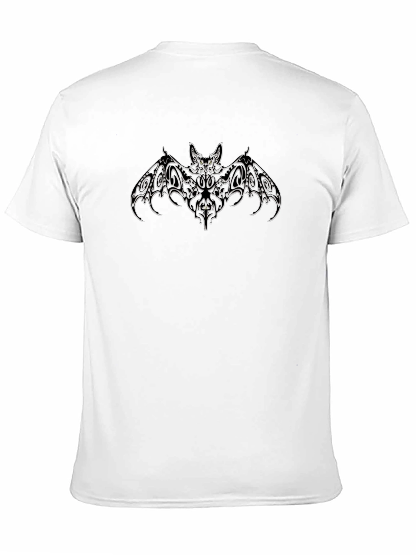 Bat Graphic Tee - Mens Black Cotton T-Shirt