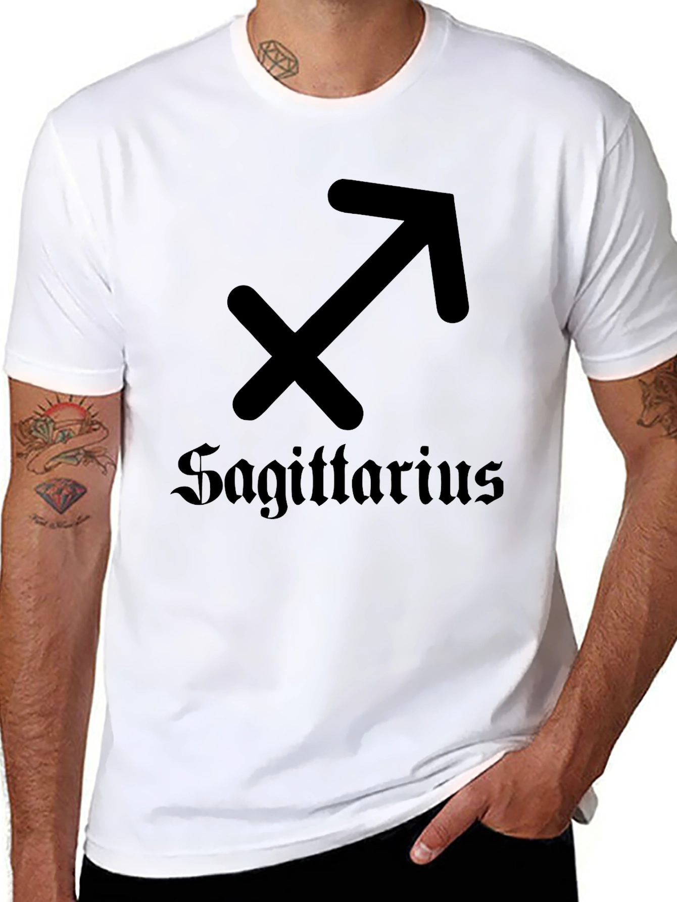 Sagittarius Zodiac Sign Black T-Shirt