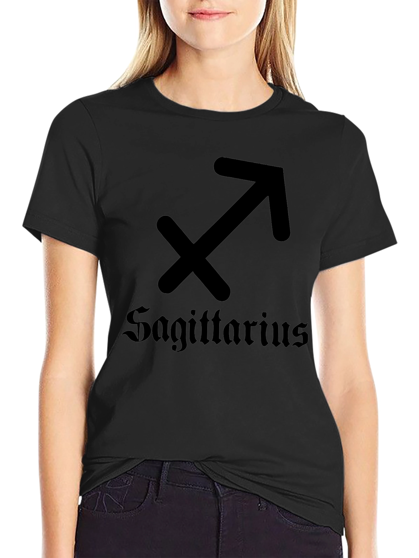 Sagittarius Zodiac Sign Black T-Shirt