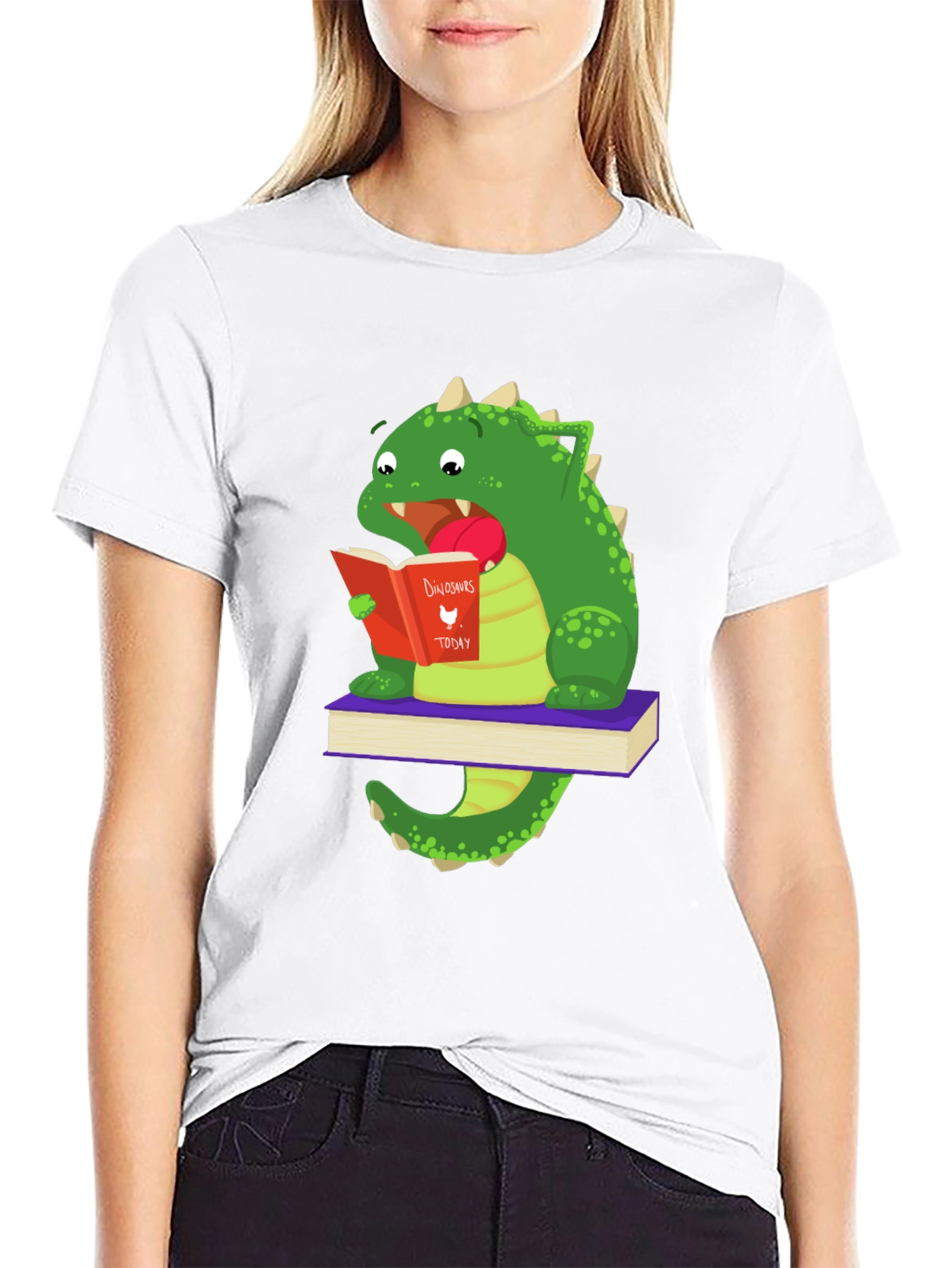 Dinosaur Reading Book T-Shirt