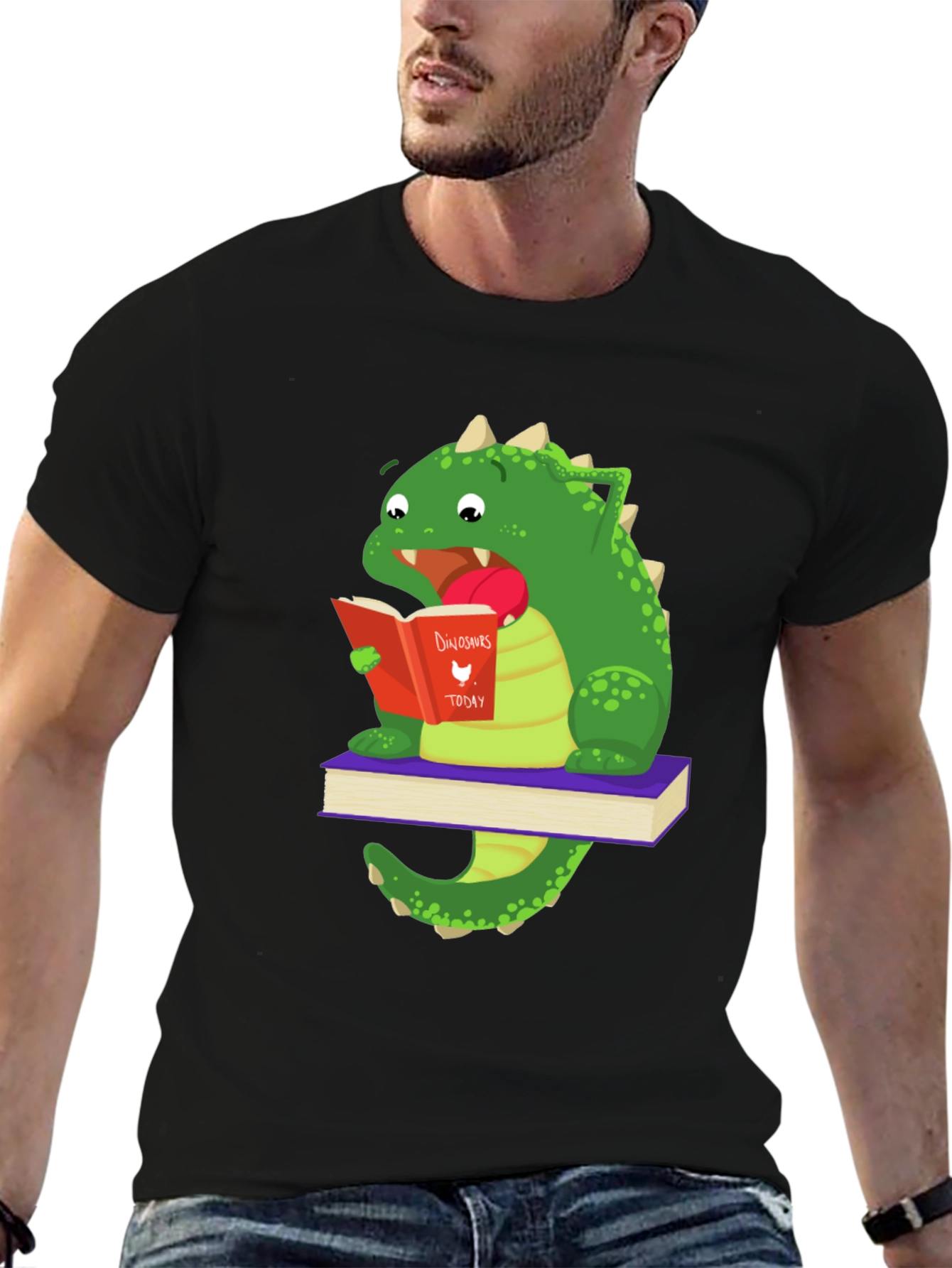 Dinosaur Reading Book T-Shirt