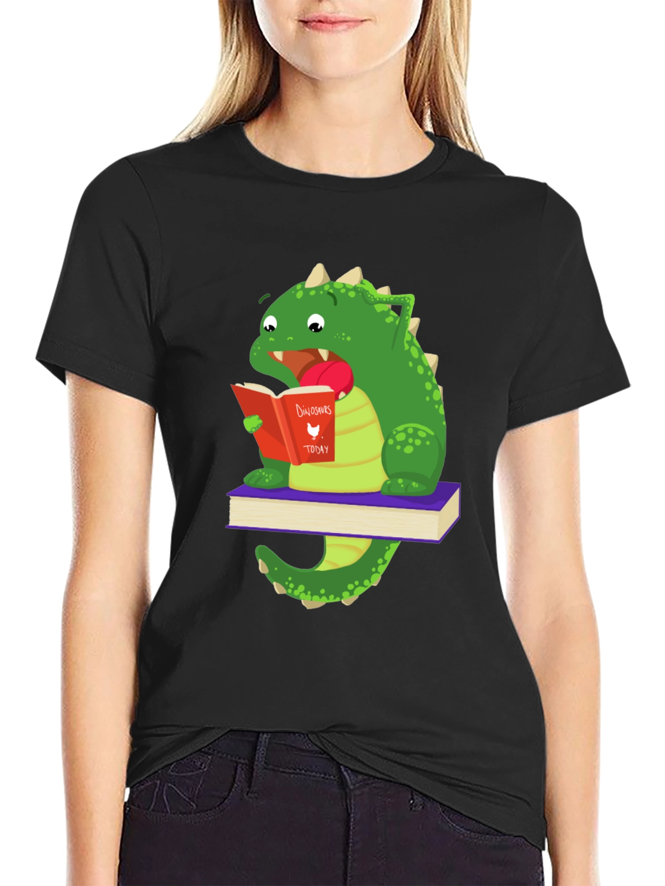 Dinosaur Reading Book T-Shirt