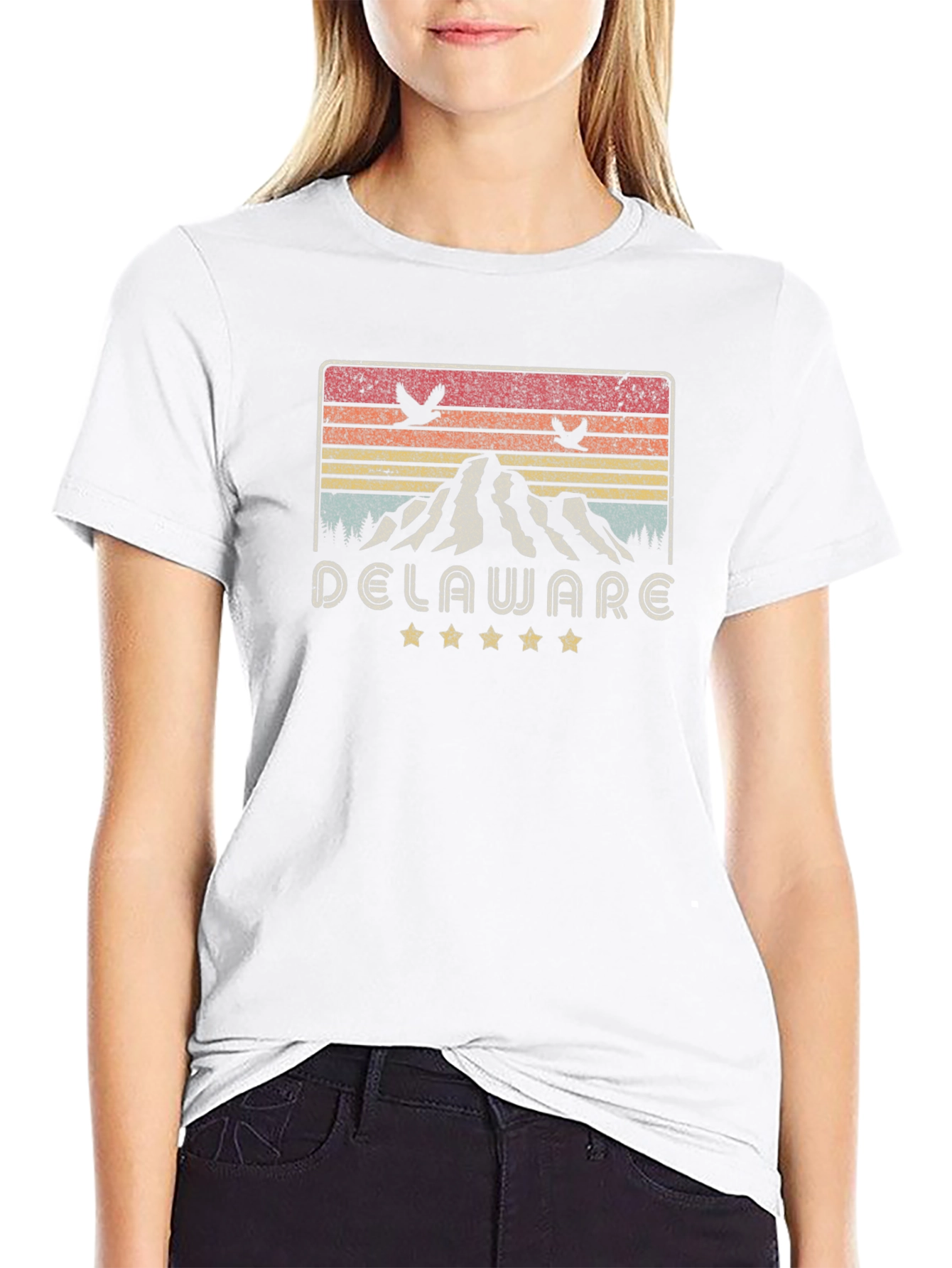 Delaware Mountains Graphic Tee - Retro State Pride