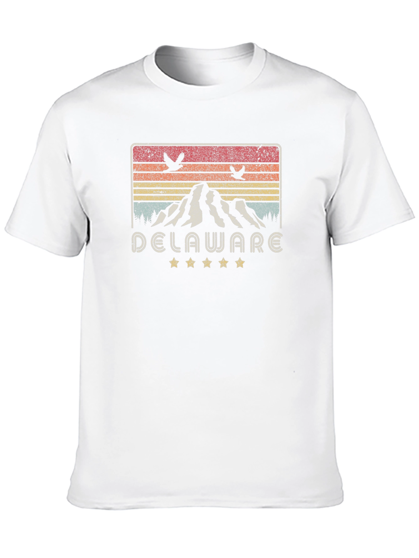 Delaware Mountains Graphic Tee - Retro State Pride