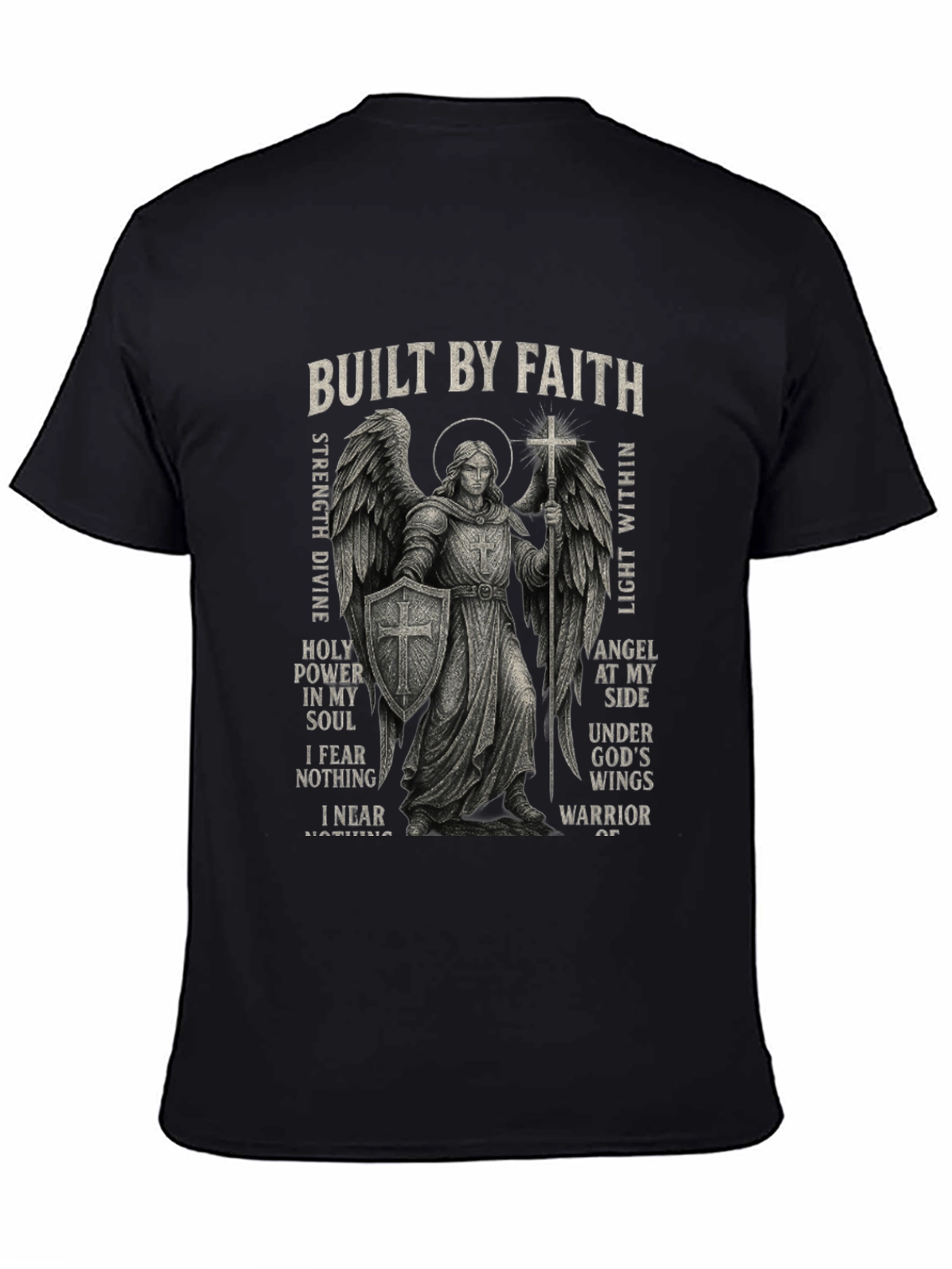 Built By Faith Angel Warrior Graphic T-Shirt
