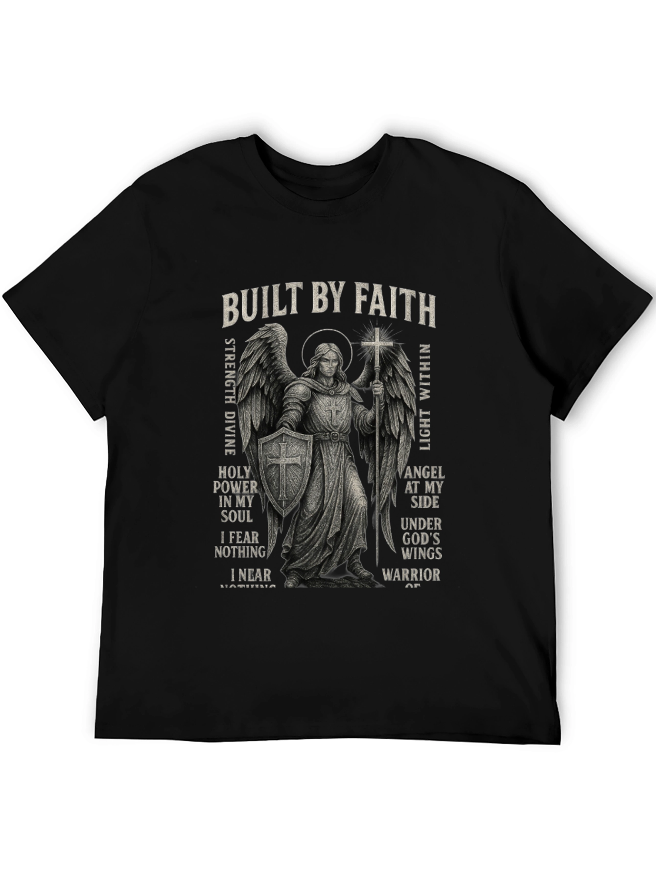Built By Faith Angel Warrior Graphic T-Shirt