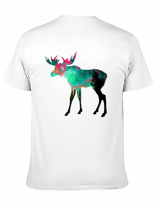 Galaxy Moose Graphic Tee - Mens Black T-Shirt