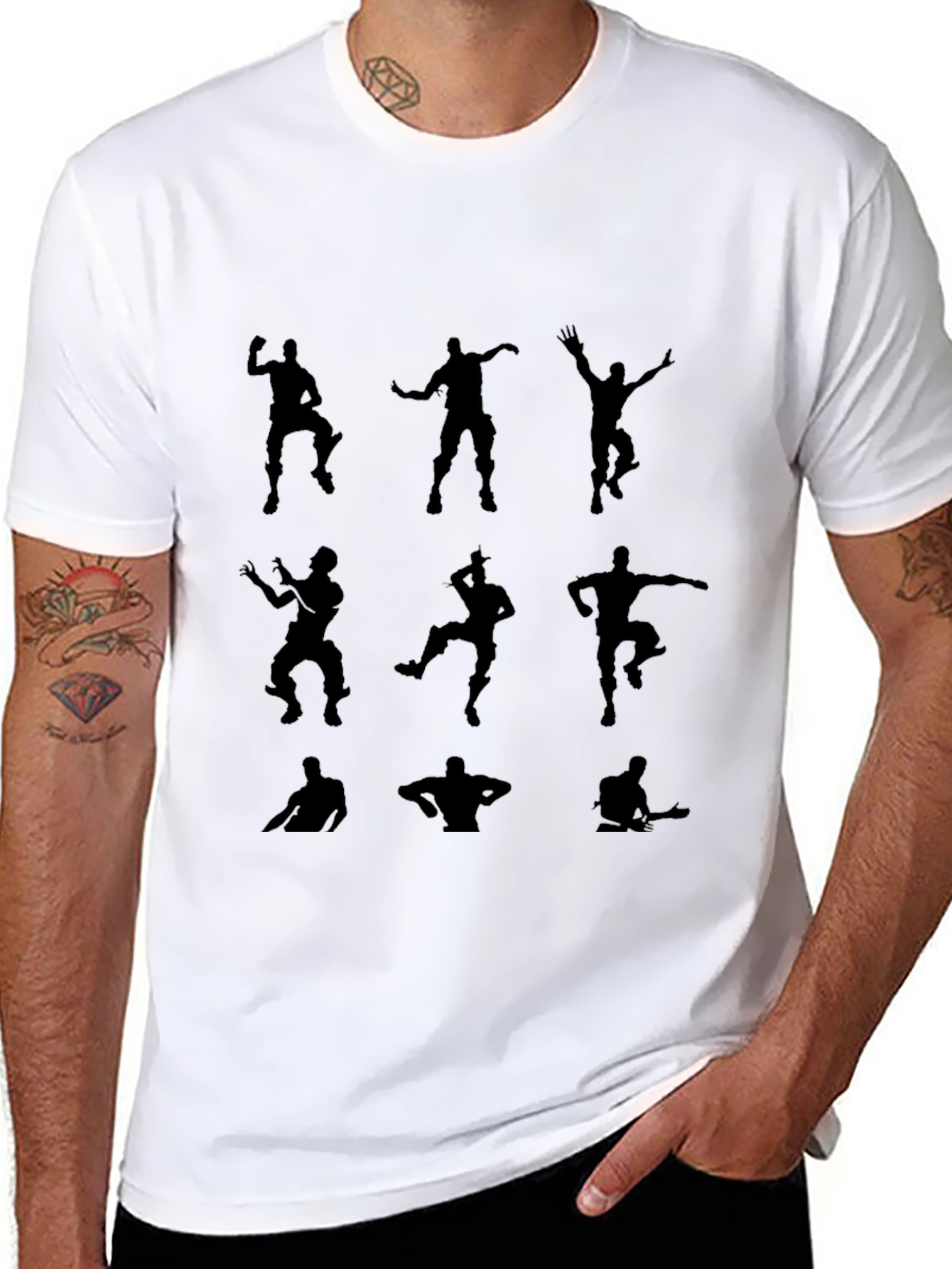 Fortnite Dance Silhouette Black T-Shirt