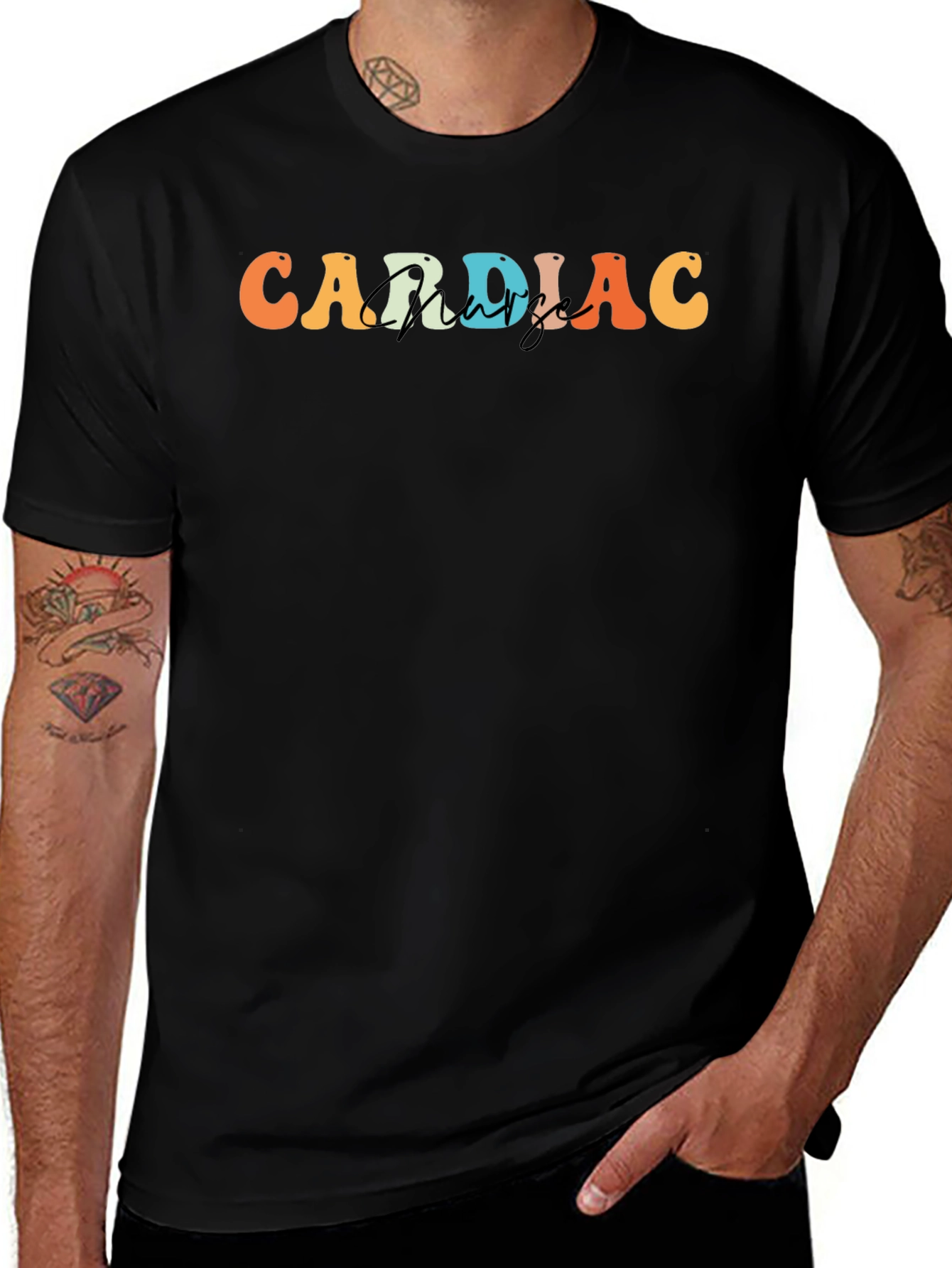 Cardiac Nurse T-Shirt Retro Design