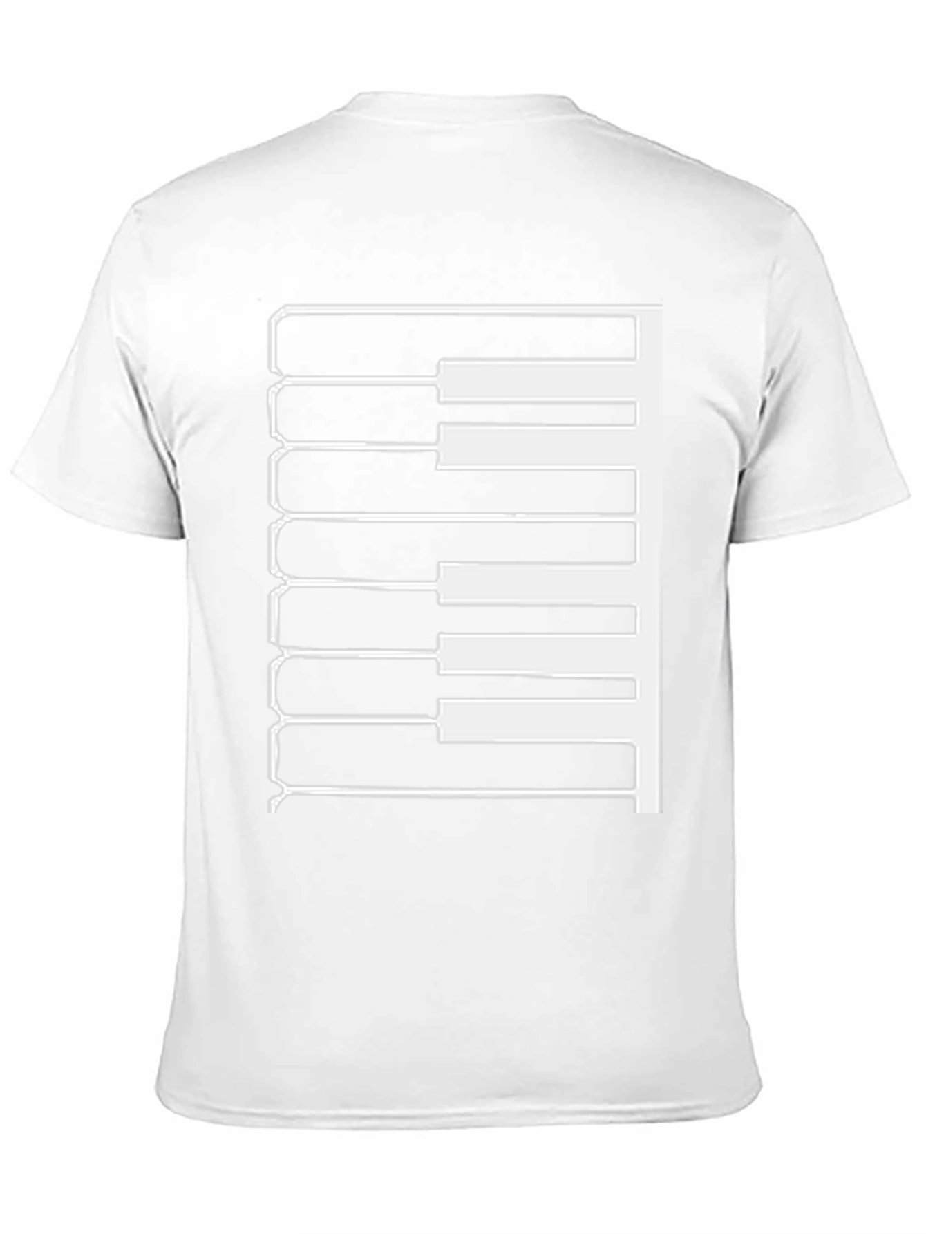 Piano Keys Graphic T-Shirt - Black