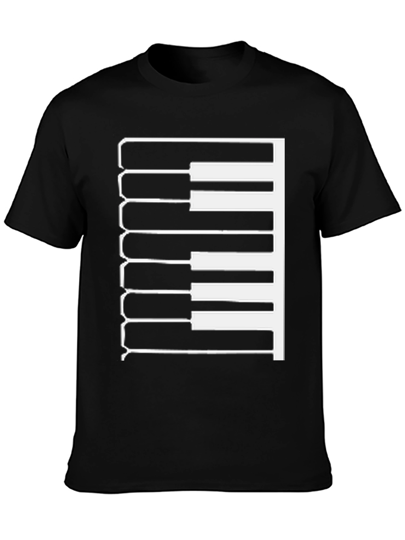 Piano Keys Graphic T-Shirt - Black