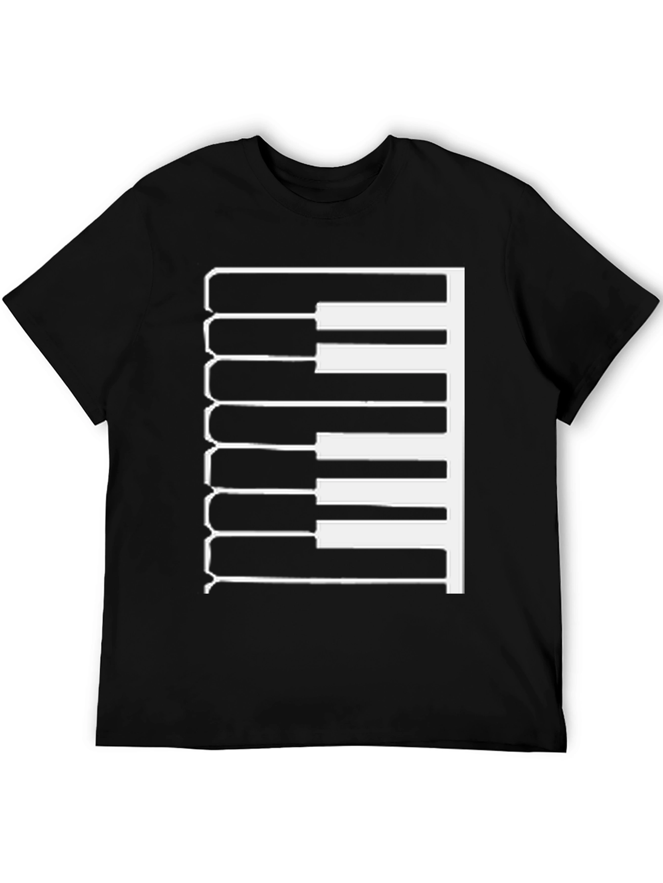 Piano Keys Graphic T-Shirt - Black