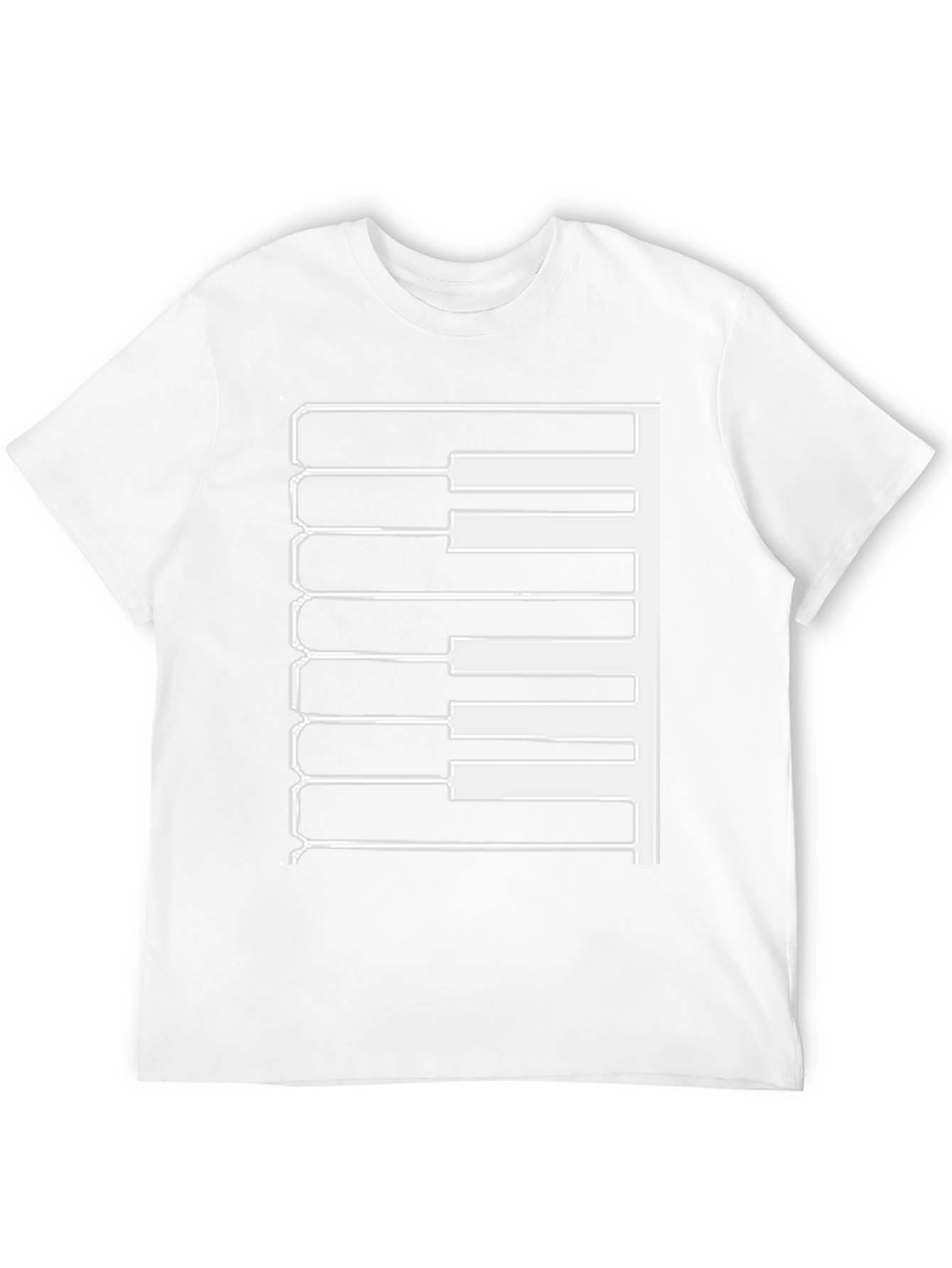 Piano Keys Graphic T-Shirt - Black