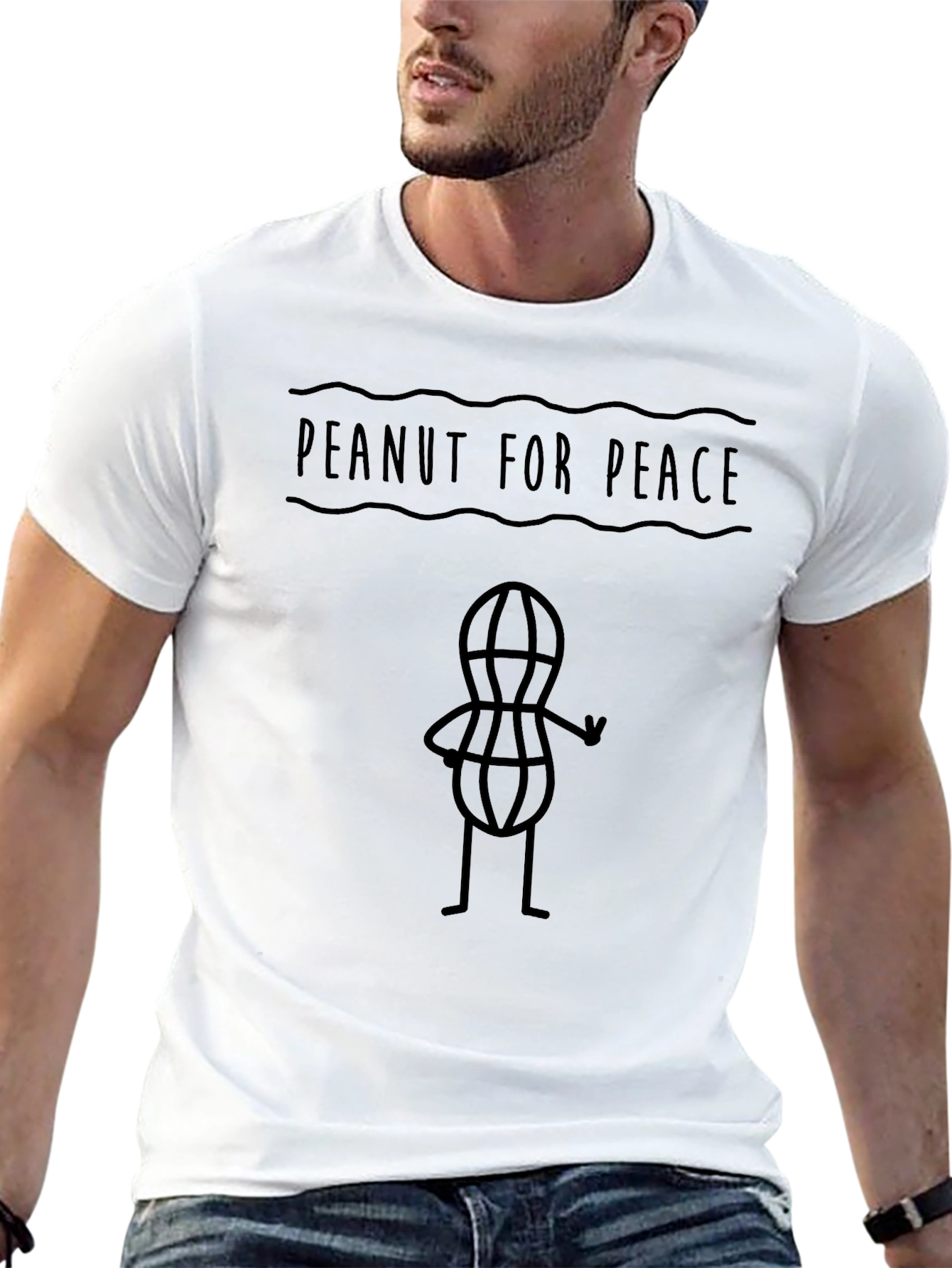 Peanut for Peace Graphic Tee - Mens Black