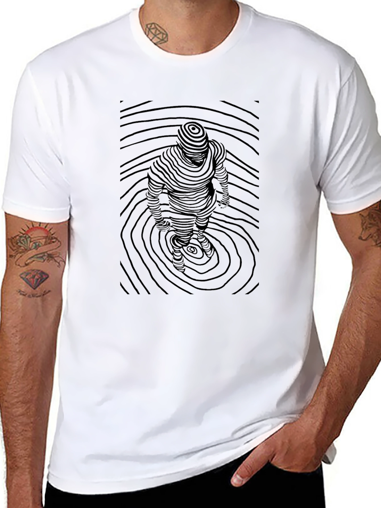 Abstract Topographic T-Shirt