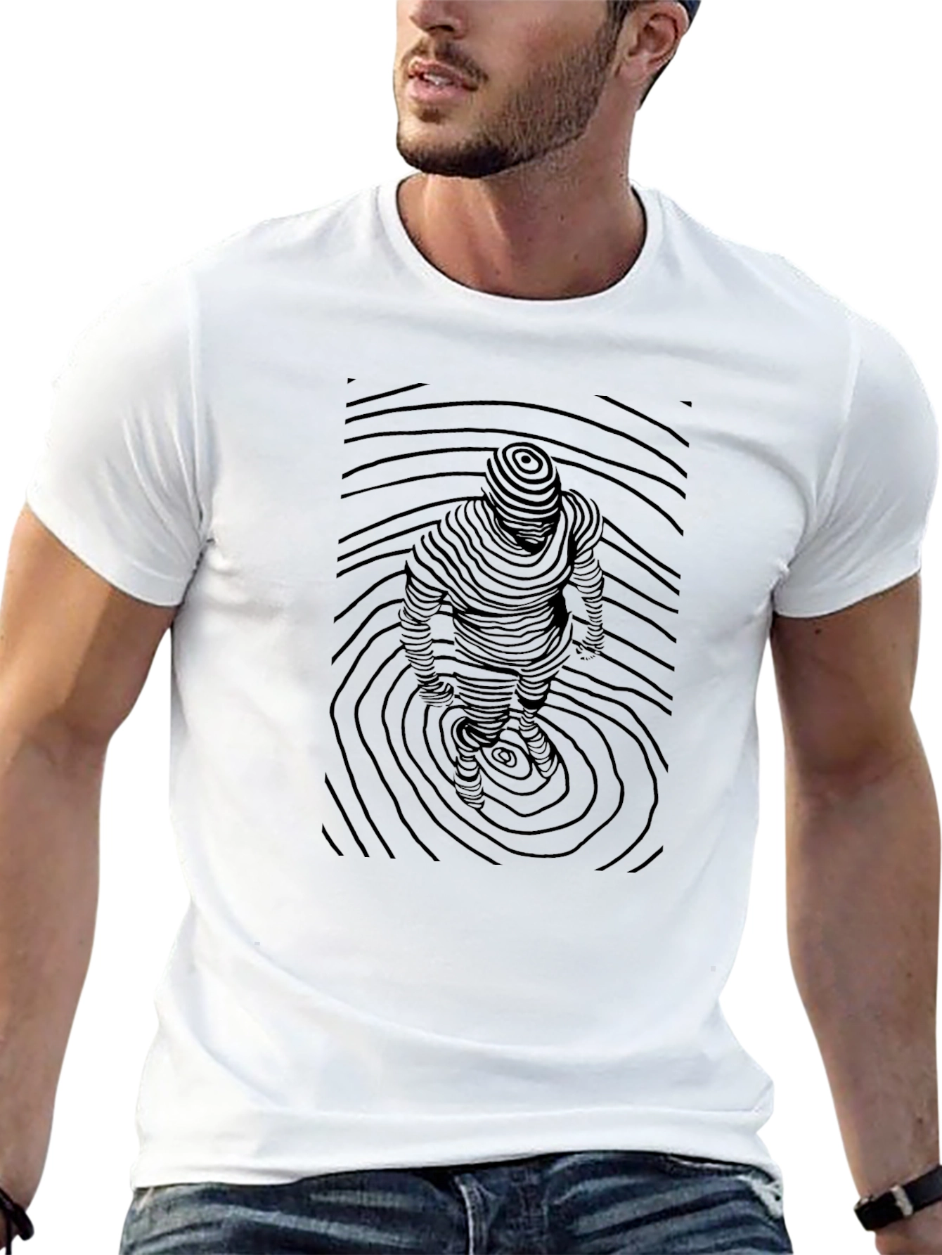 Abstract Topographic T-Shirt