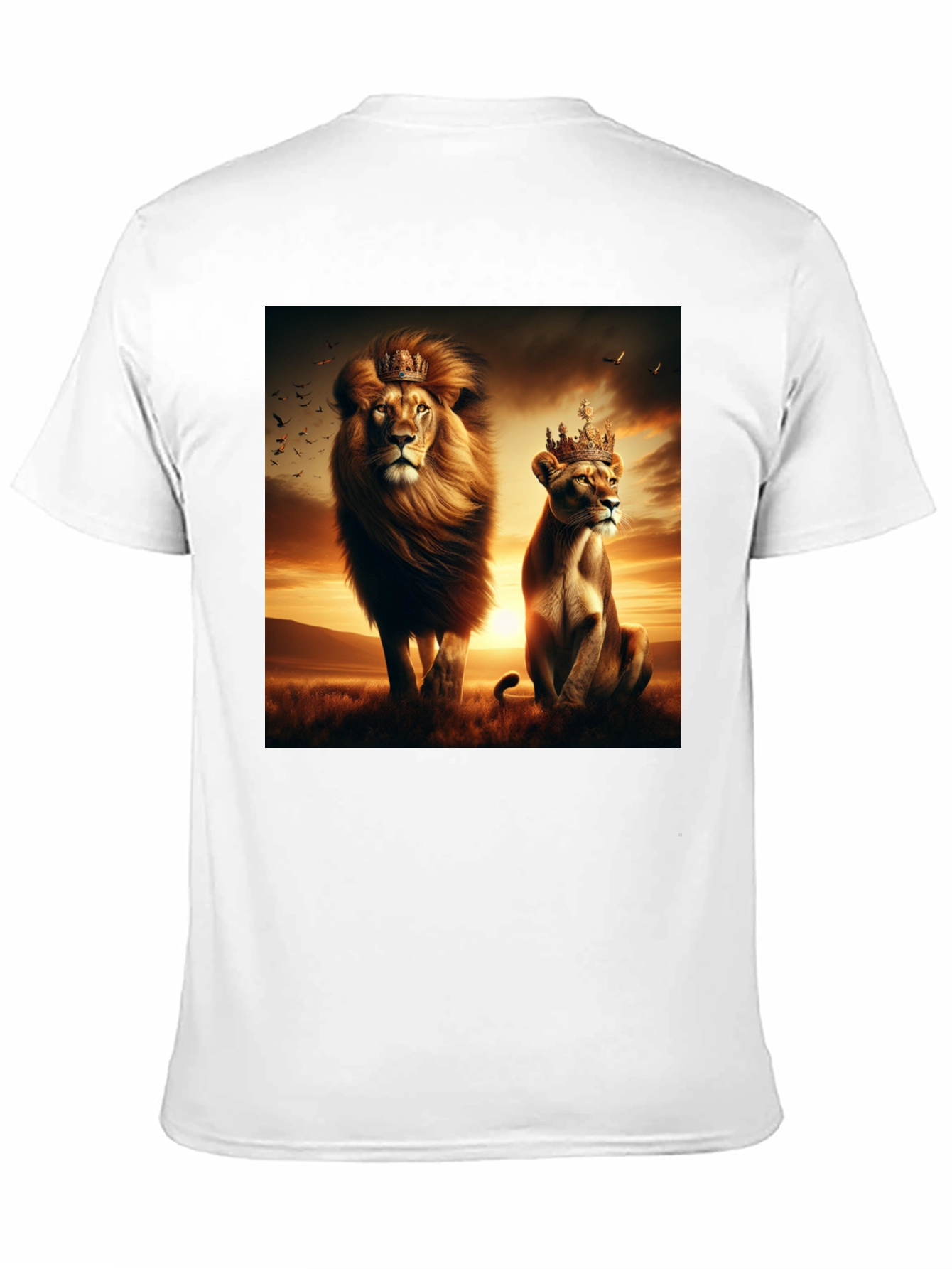 King and Queen Lion Graphic T-Shirt
