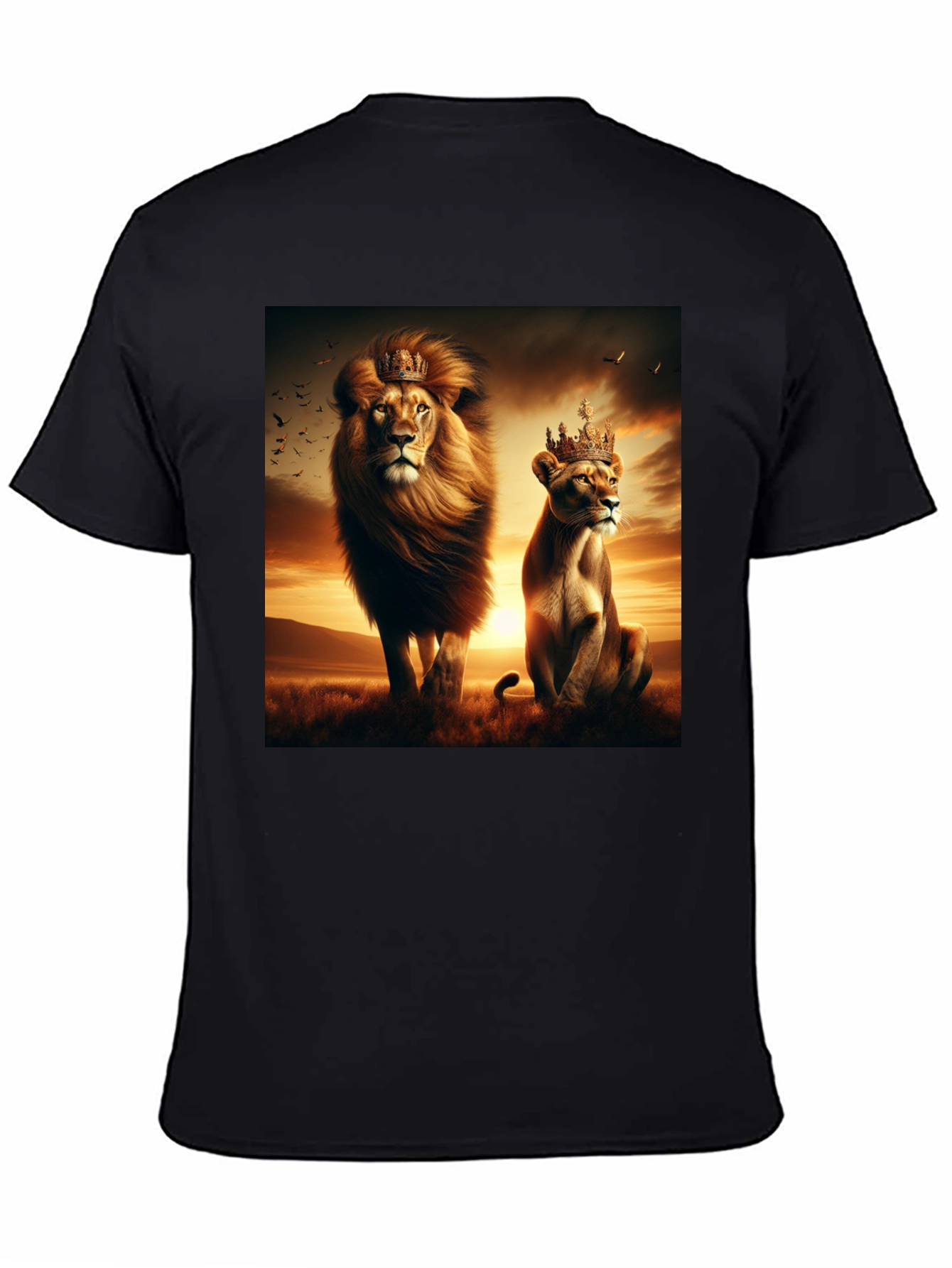 King and Queen Lion Graphic T-Shirt