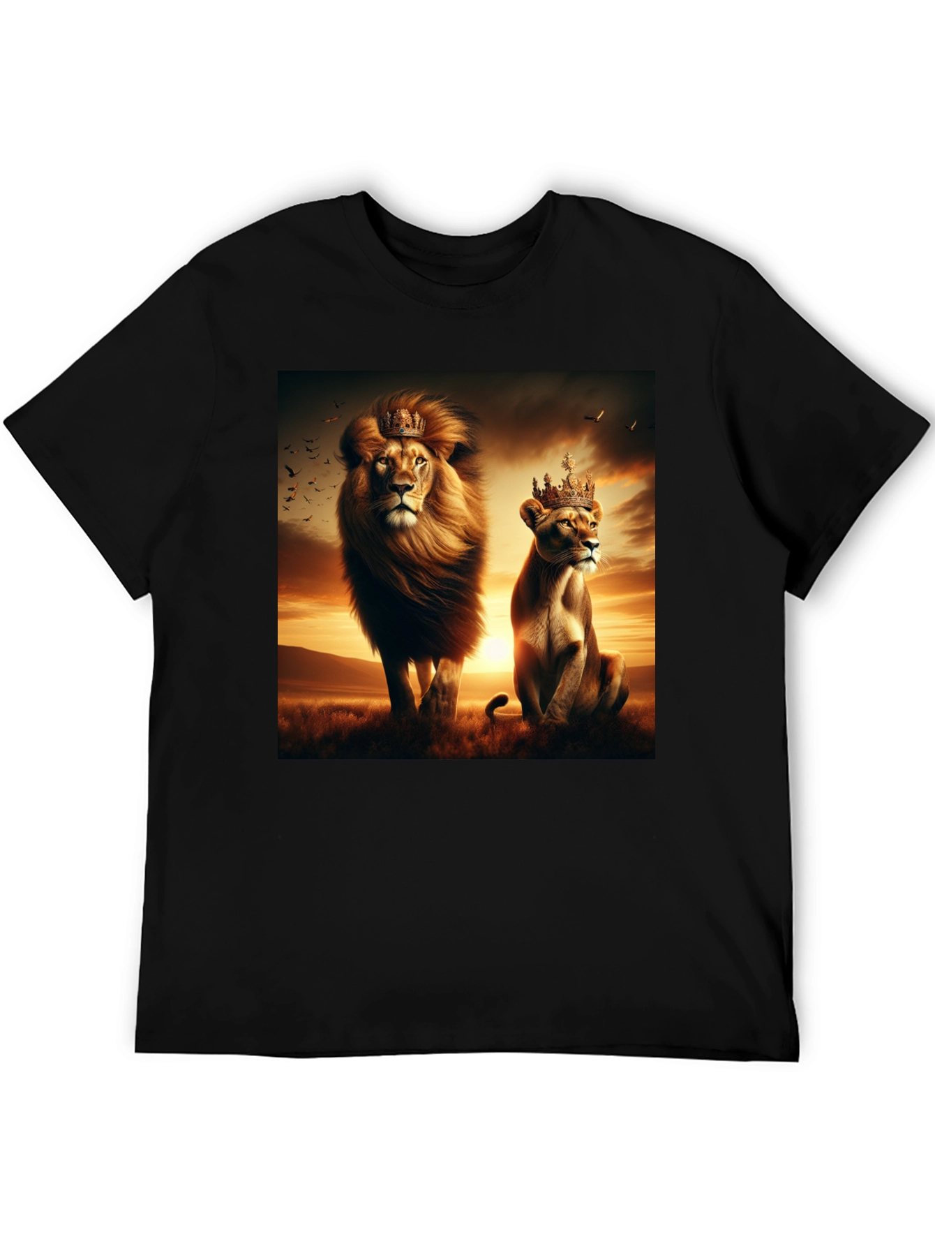 King and Queen Lion Graphic T-Shirt