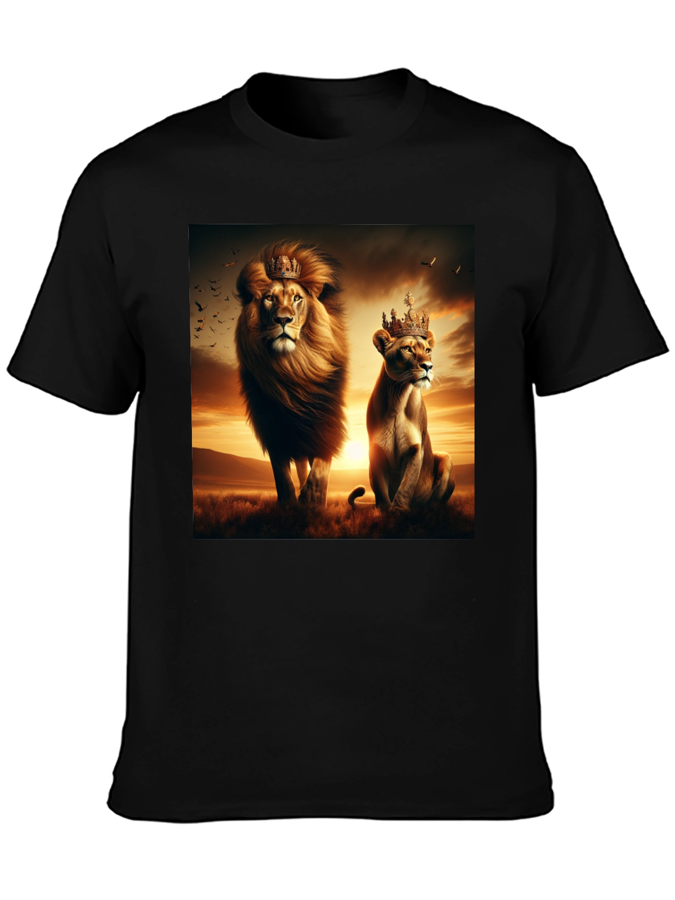 King and Queen Lion Graphic T-Shirt
