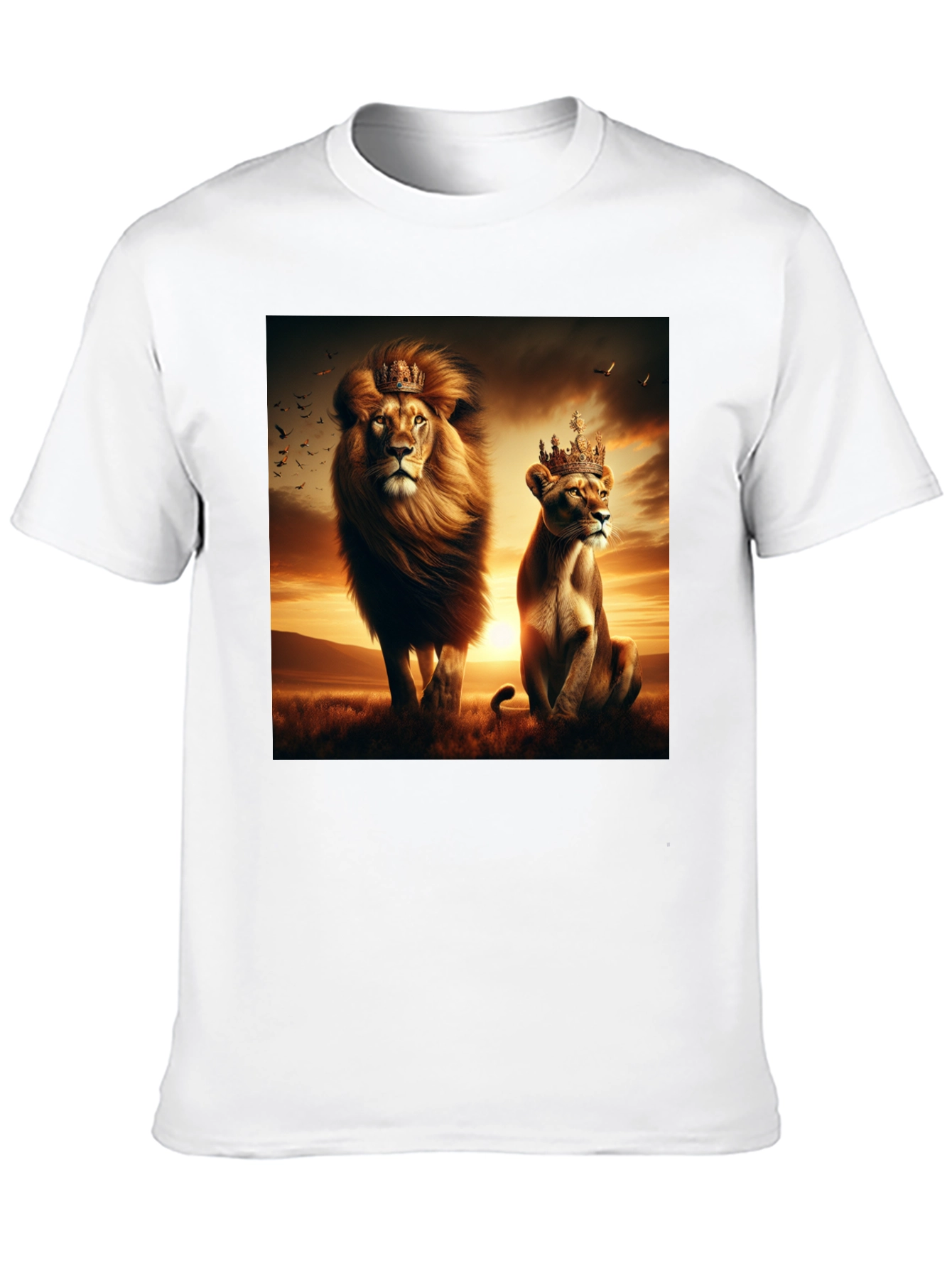 King and Queen Lion Graphic T-Shirt