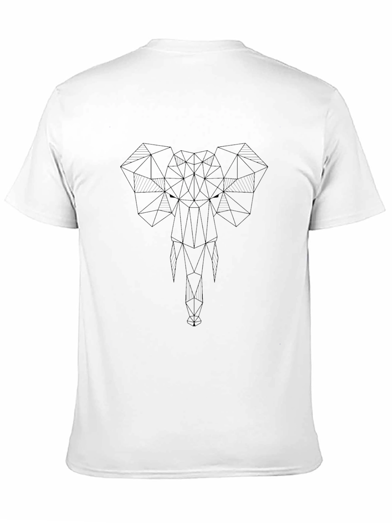 Geometric Elephant Graphic Tee - Mens Black T-Shirt