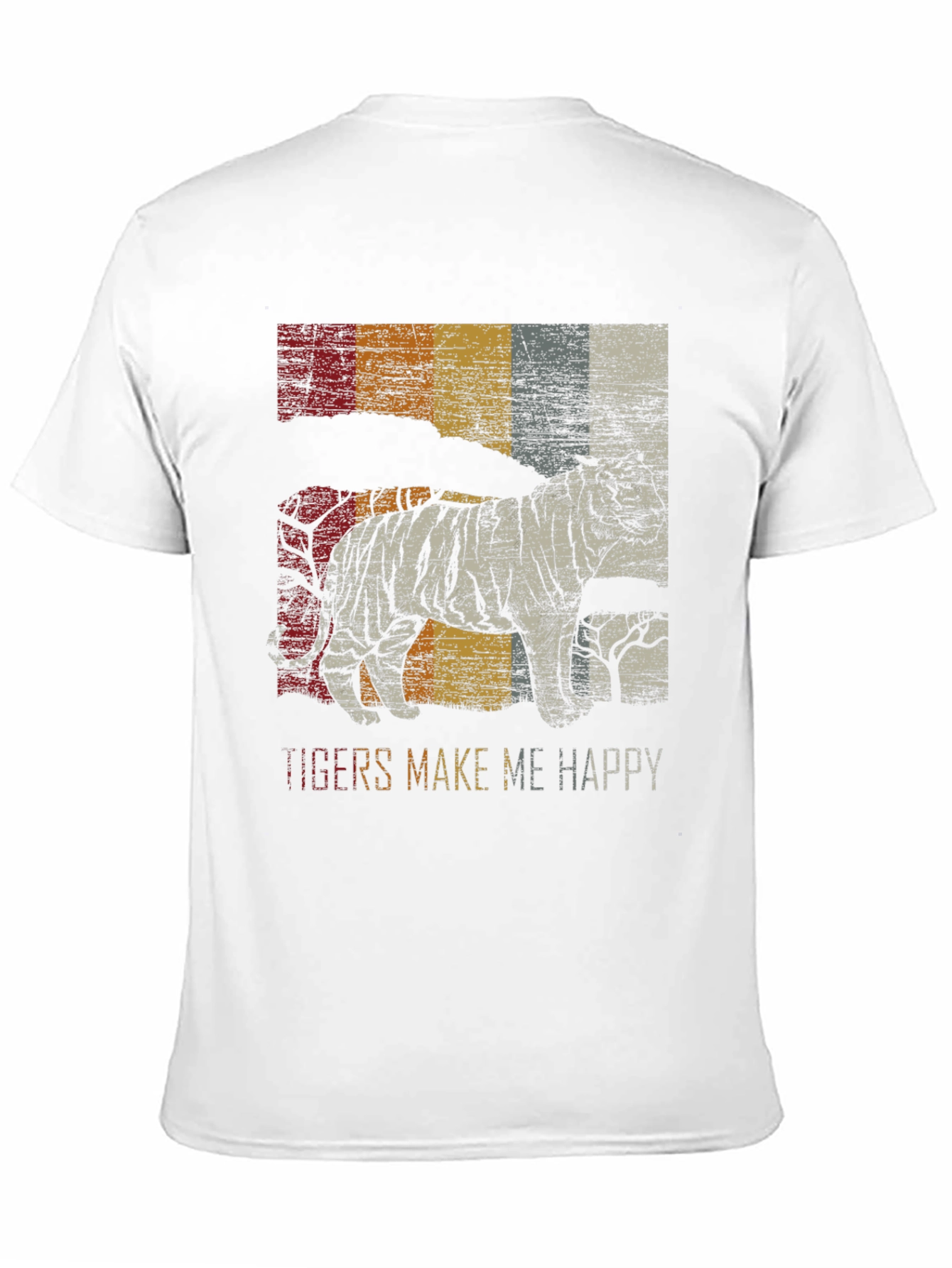 Retro Tiger Graphic T-Shirt - Mens Black Tee
