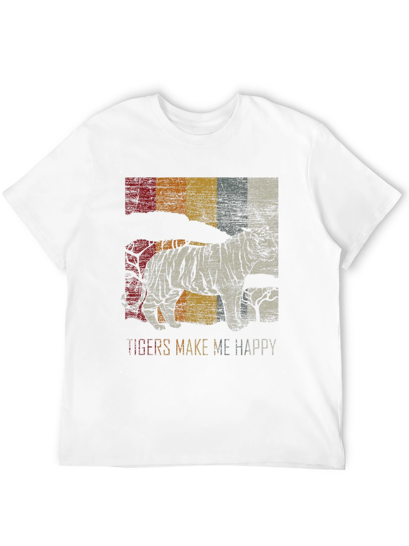 Retro Tiger Graphic T-Shirt - Mens Black Tee