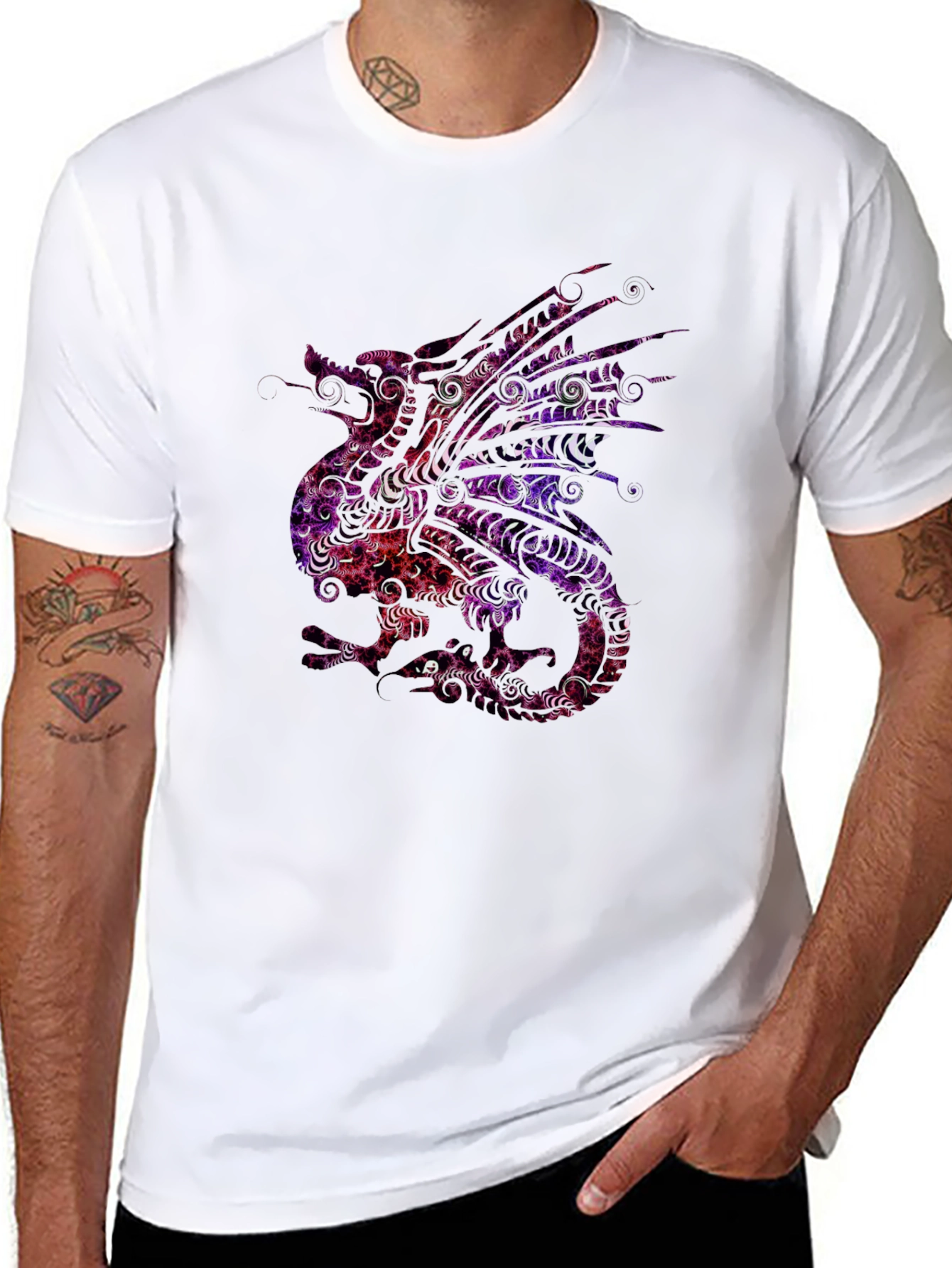 Dragon Graphic Tee - Unique Pattern Design