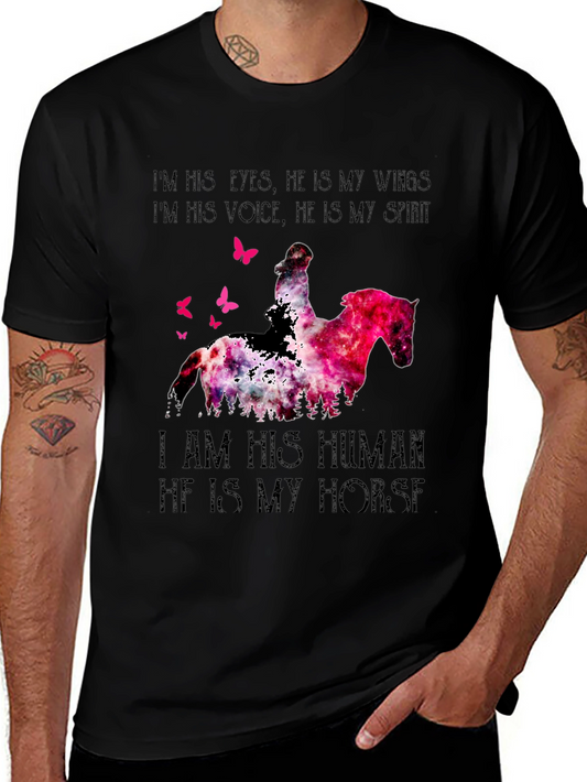 Horse Lover T-Shirt - I Am His Human