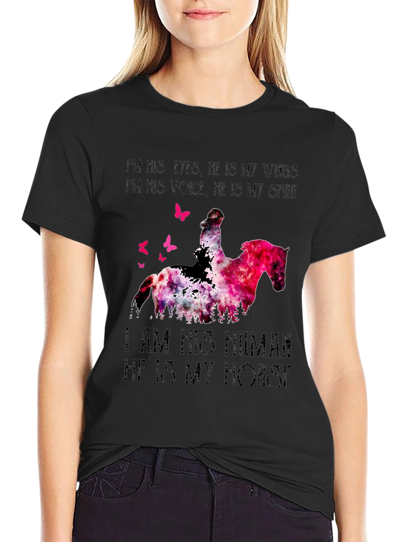Horse Lover T-Shirt - I Am His Human