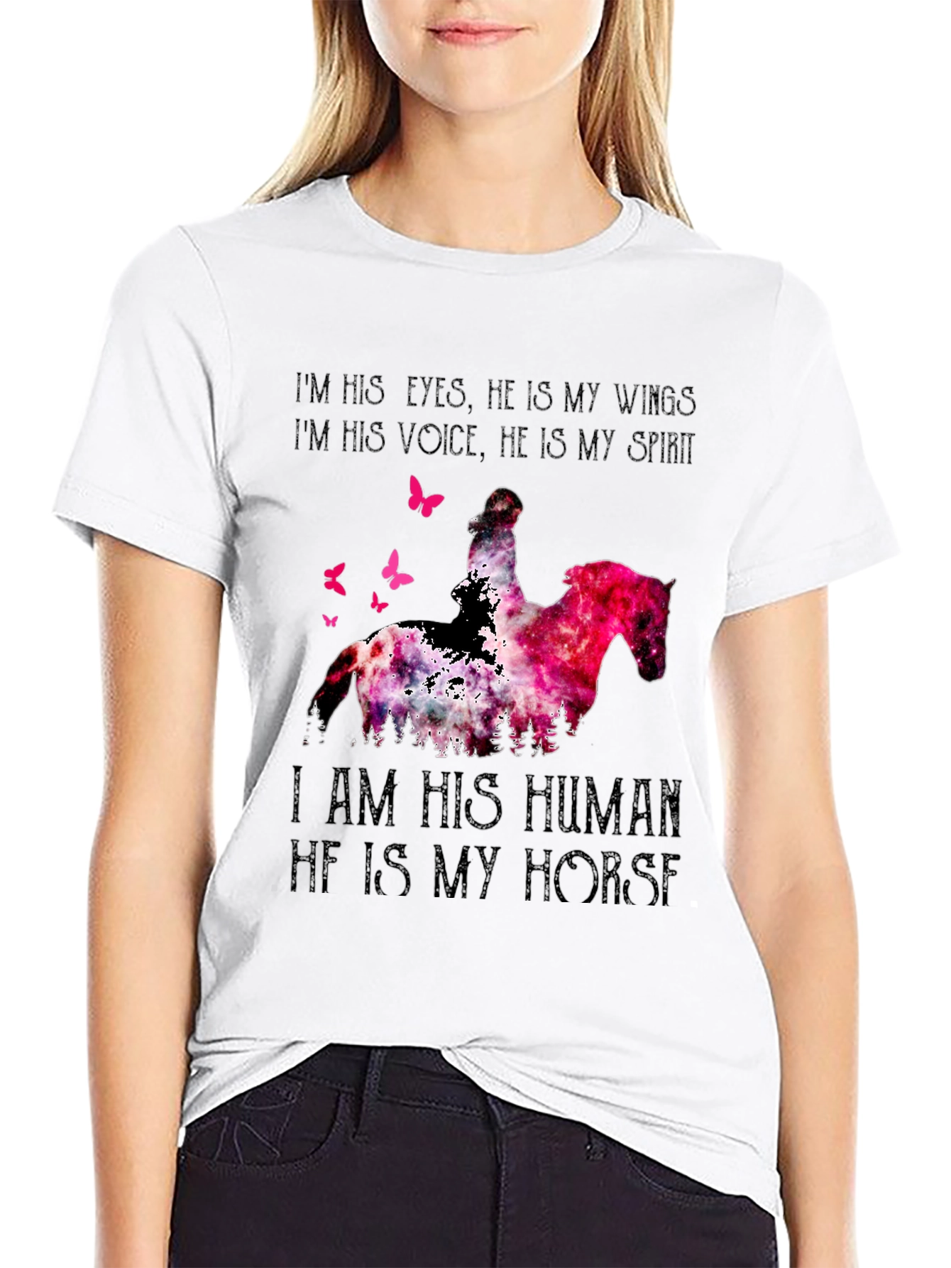Horse Lover T-Shirt - I Am His Human