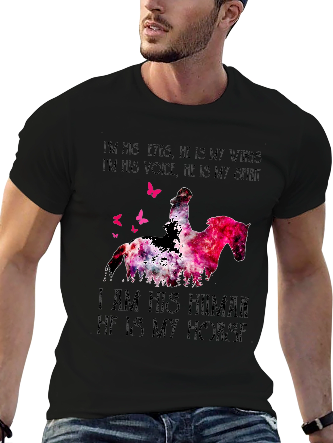 Horse Lover T-Shirt - I Am His Human