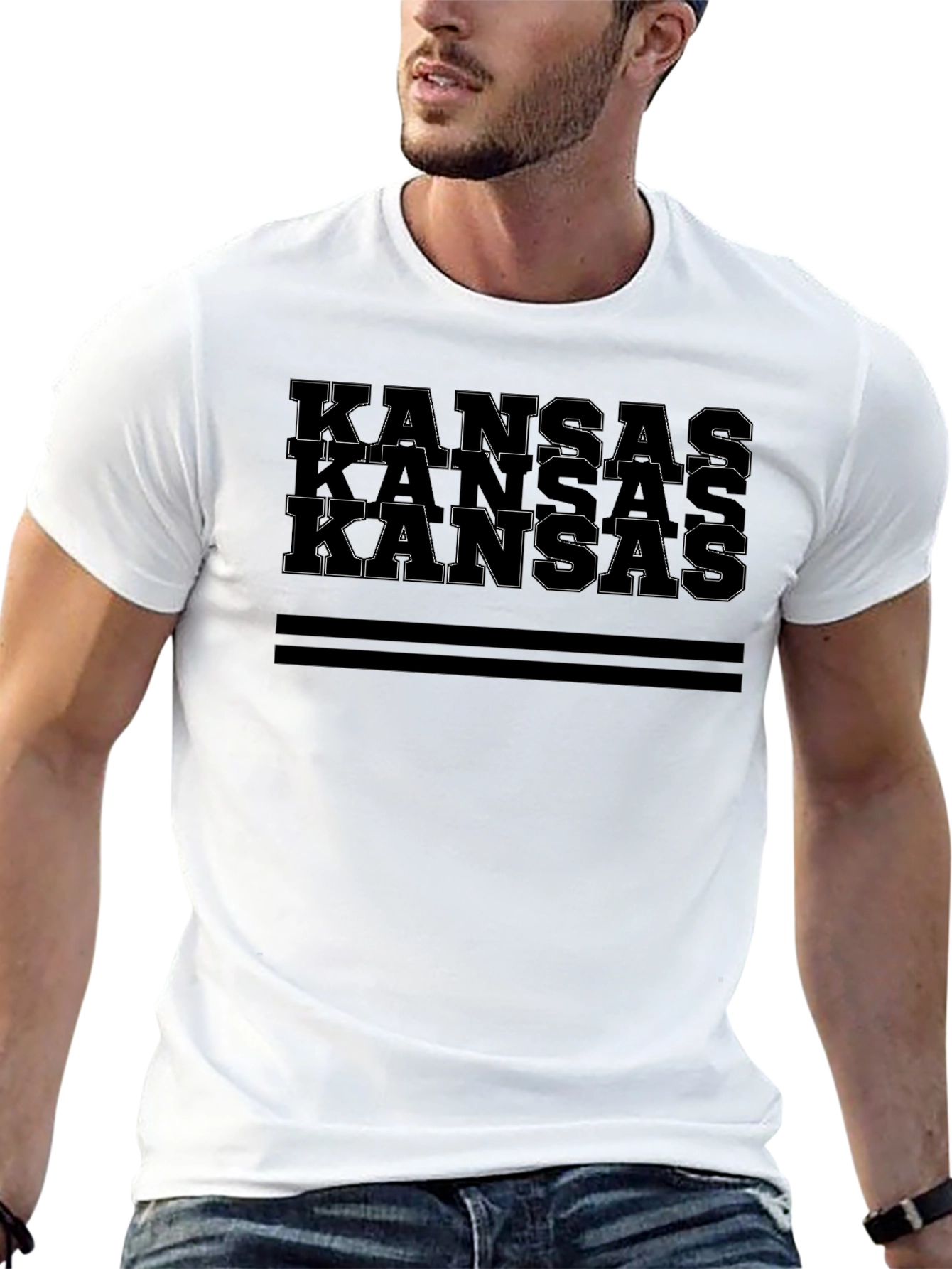 Kansas Graphic Tee - Stylish Black T-Shirt
