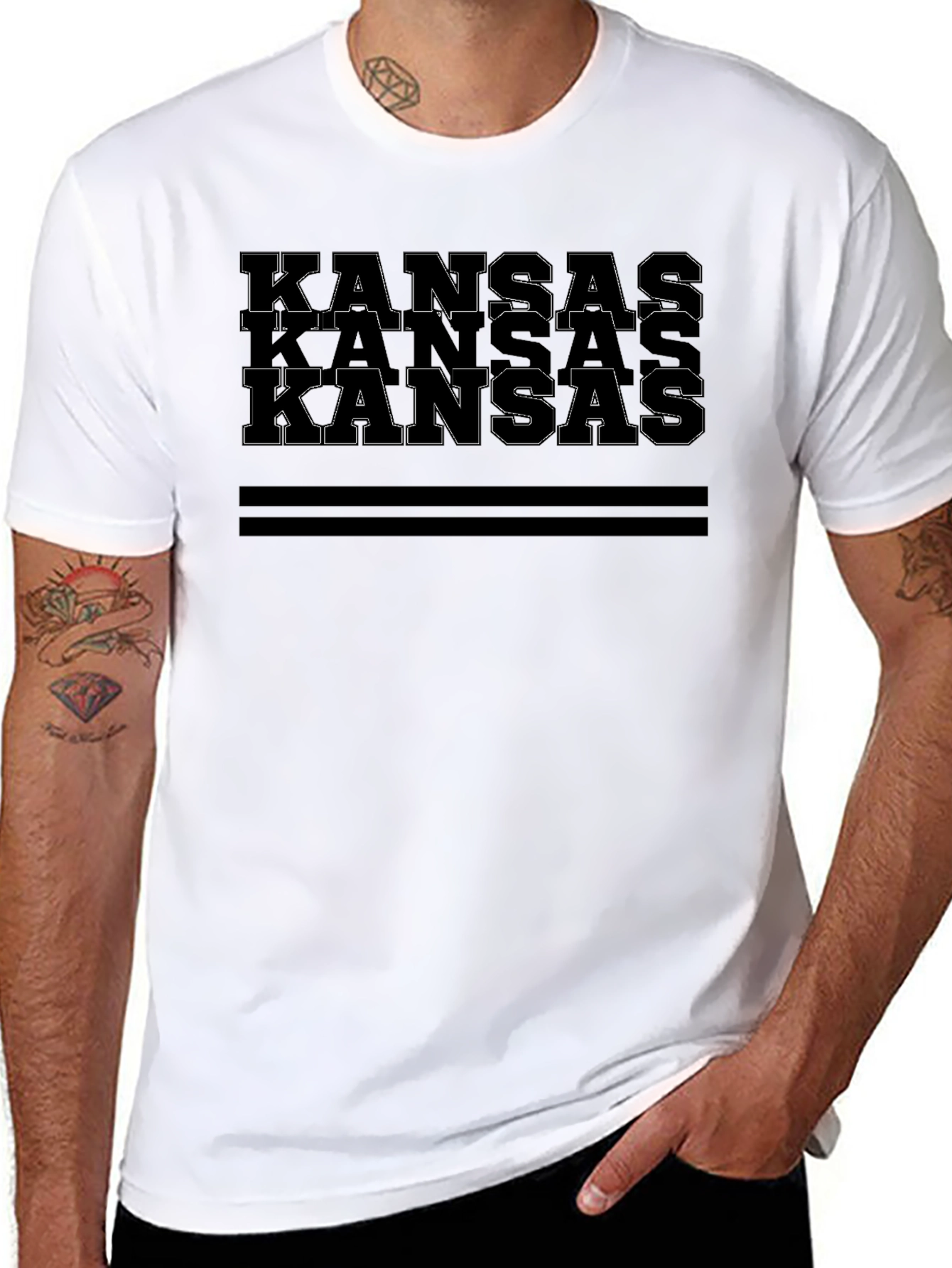 Kansas Graphic Tee - Stylish Black T-Shirt