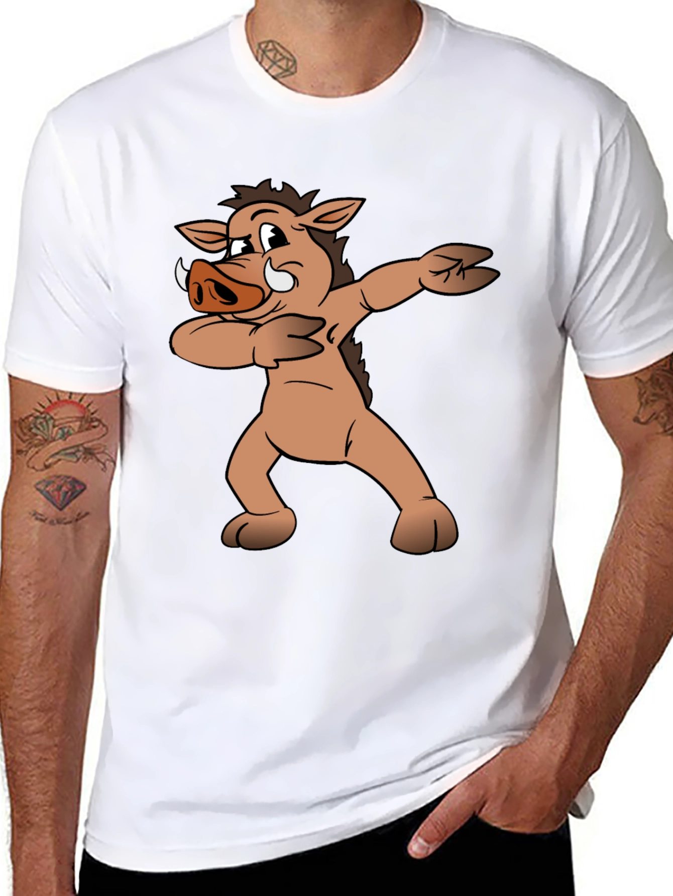 Dabbing Boar Graphic Tee - Black
