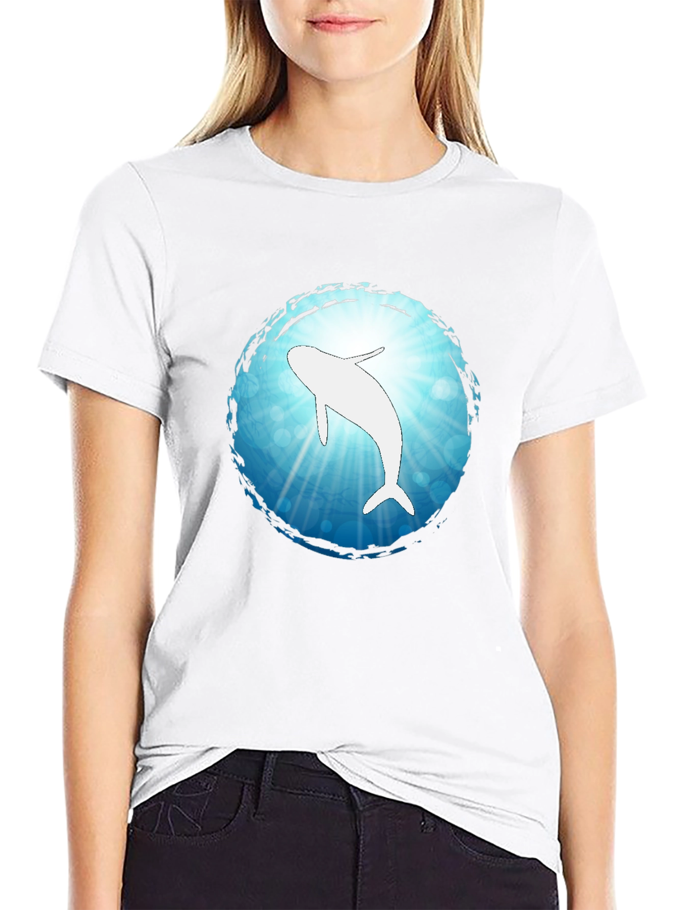 Whale Graphic Tee - Ocean Blue Design