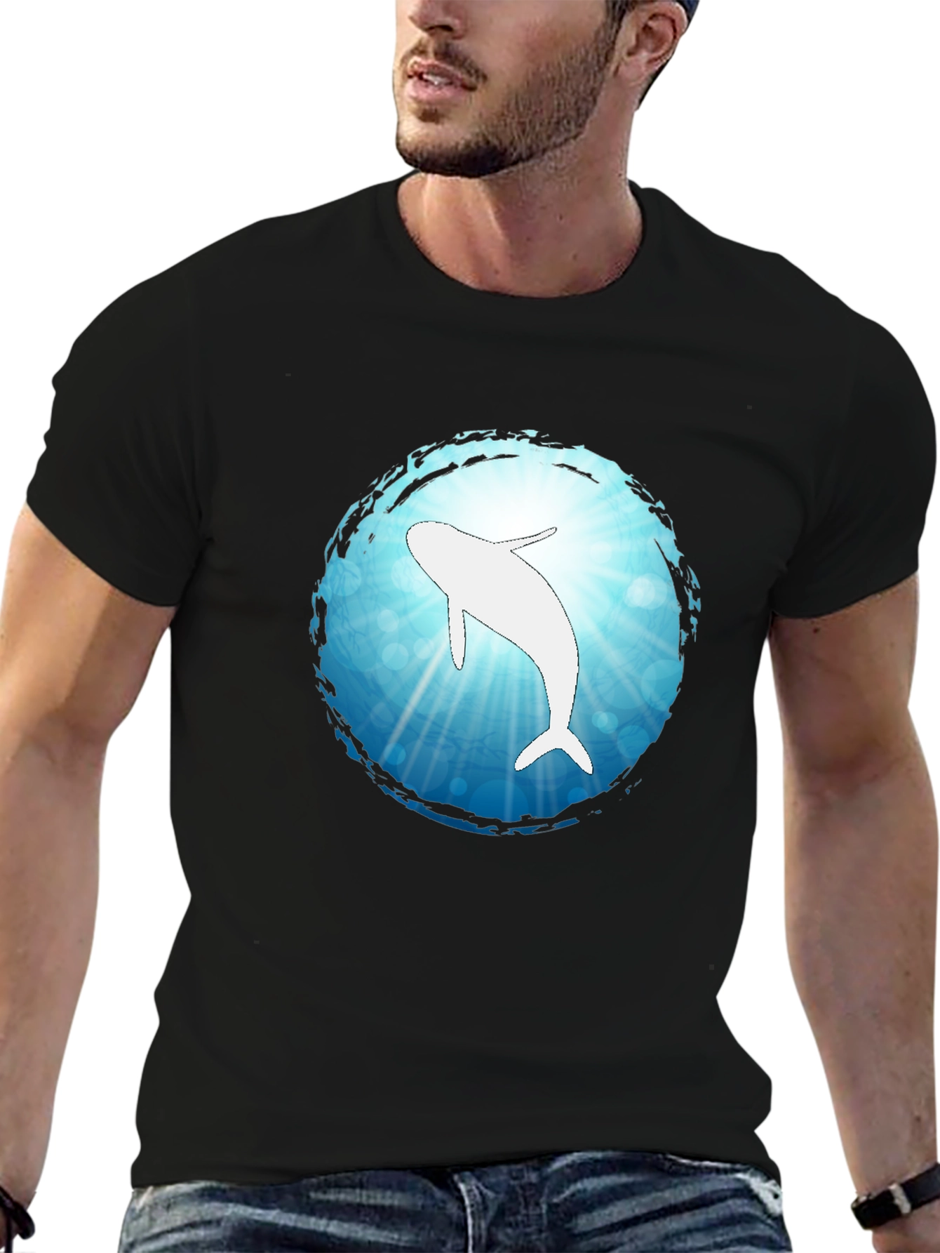 Whale Graphic Tee - Ocean Blue Design