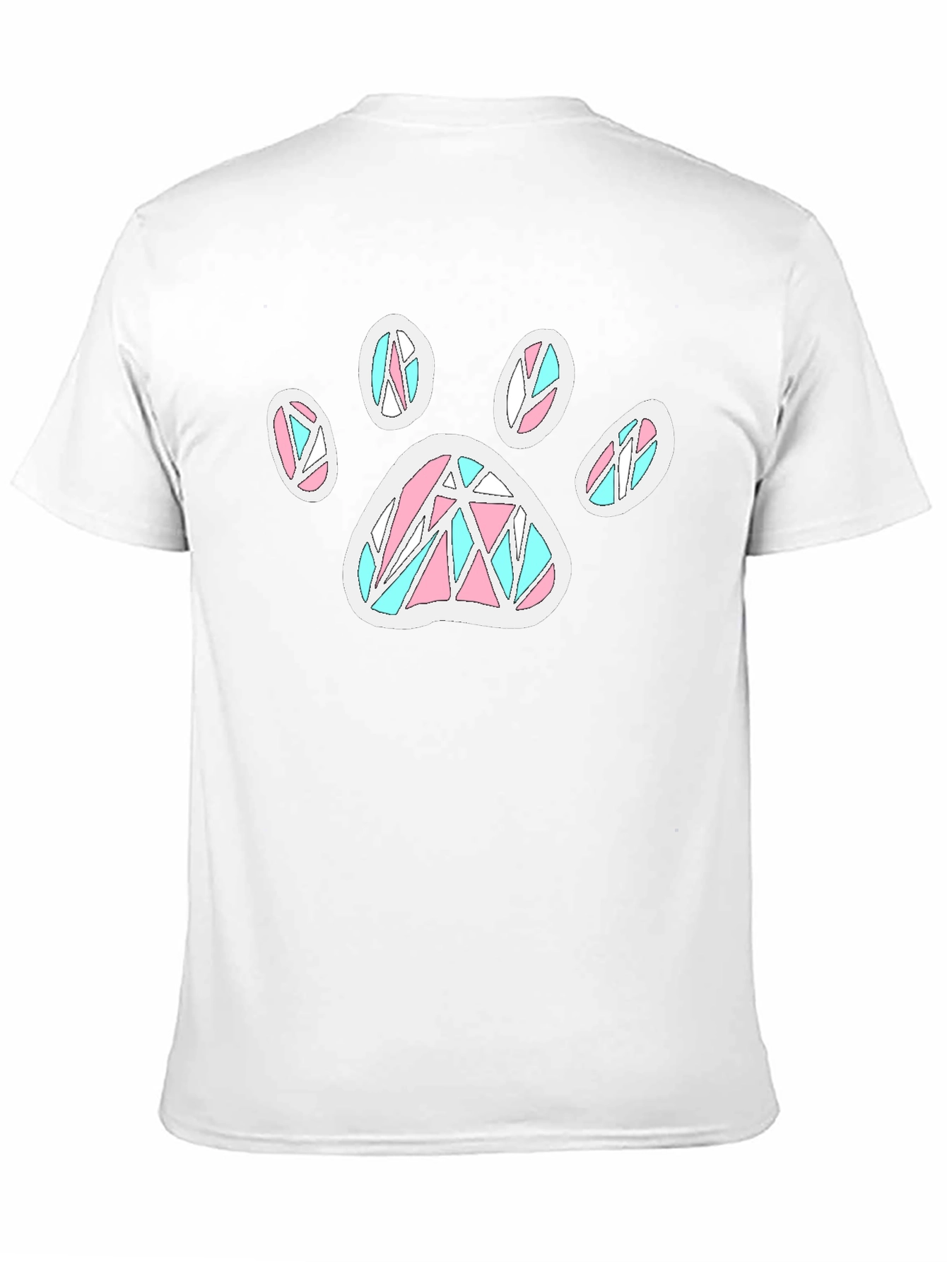 Paw Print T-Shirt - Black Cotton Blend Funky Design