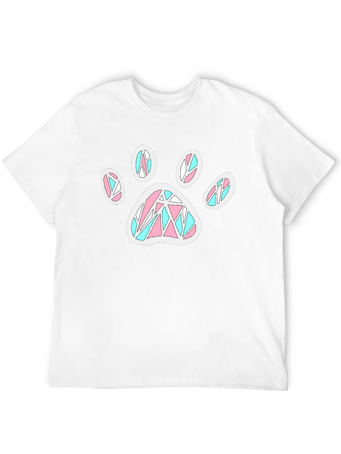 Paw Print T-Shirt - Black Cotton Blend Funky Design