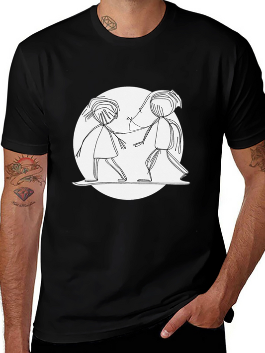 Stick Figure Friends Graphic Tee