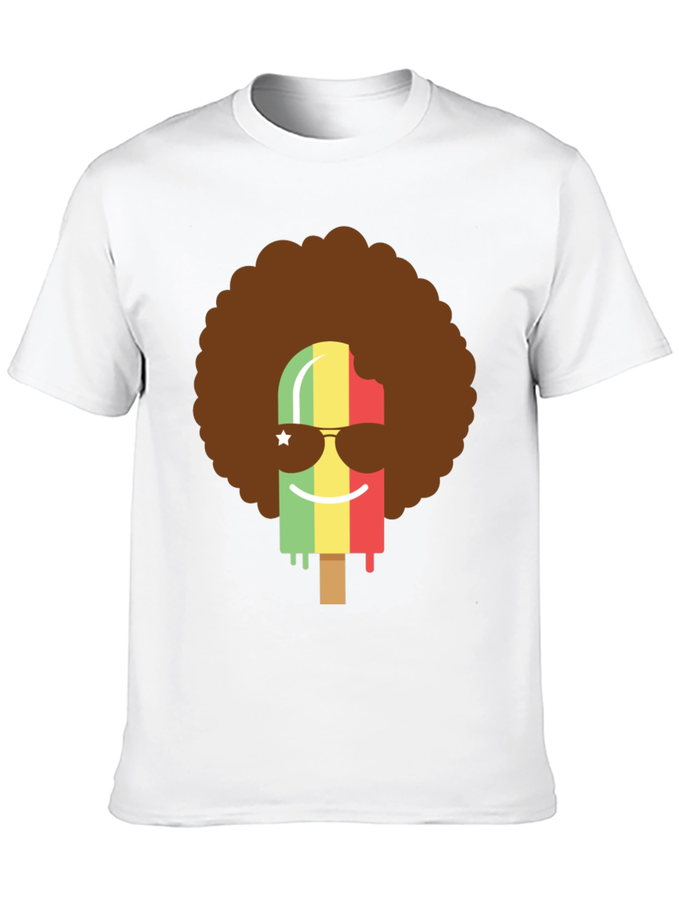 Funky Popsicle Afro Graphic Tee - Black