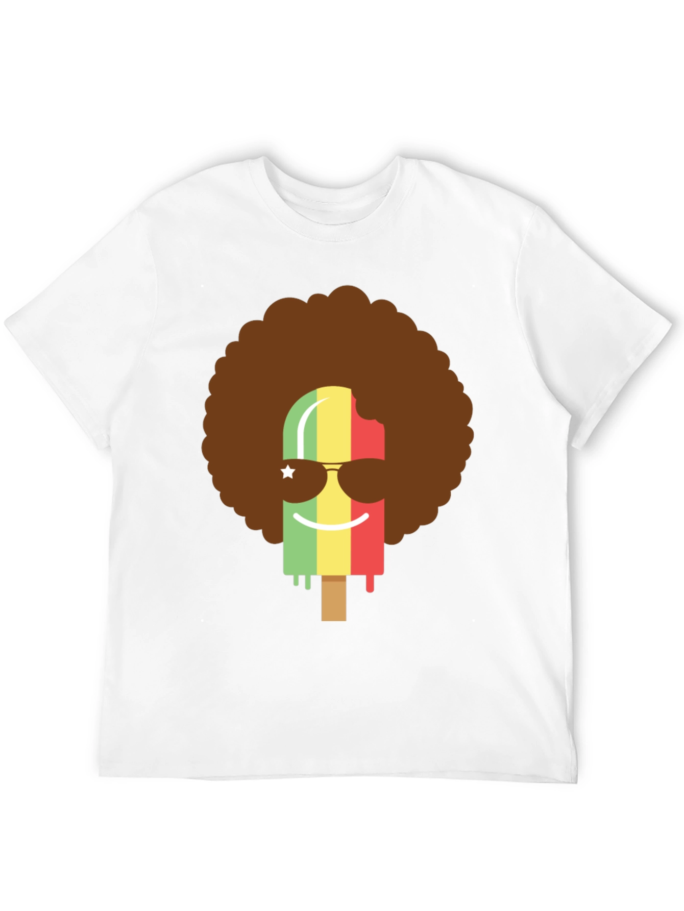 Funky Popsicle Afro Graphic Tee - Black