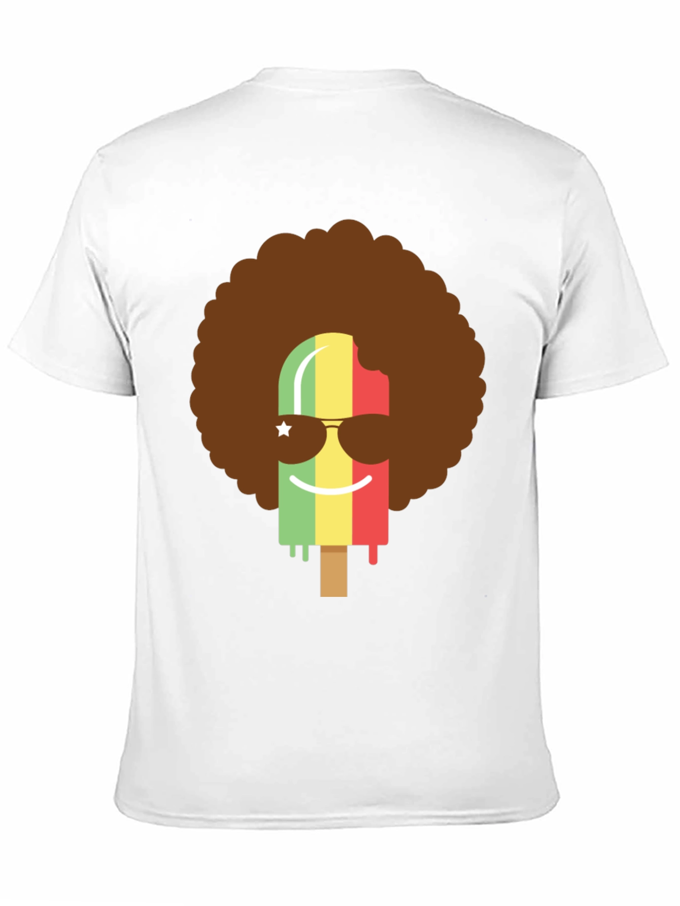 Funky Popsicle Afro Graphic Tee - Black