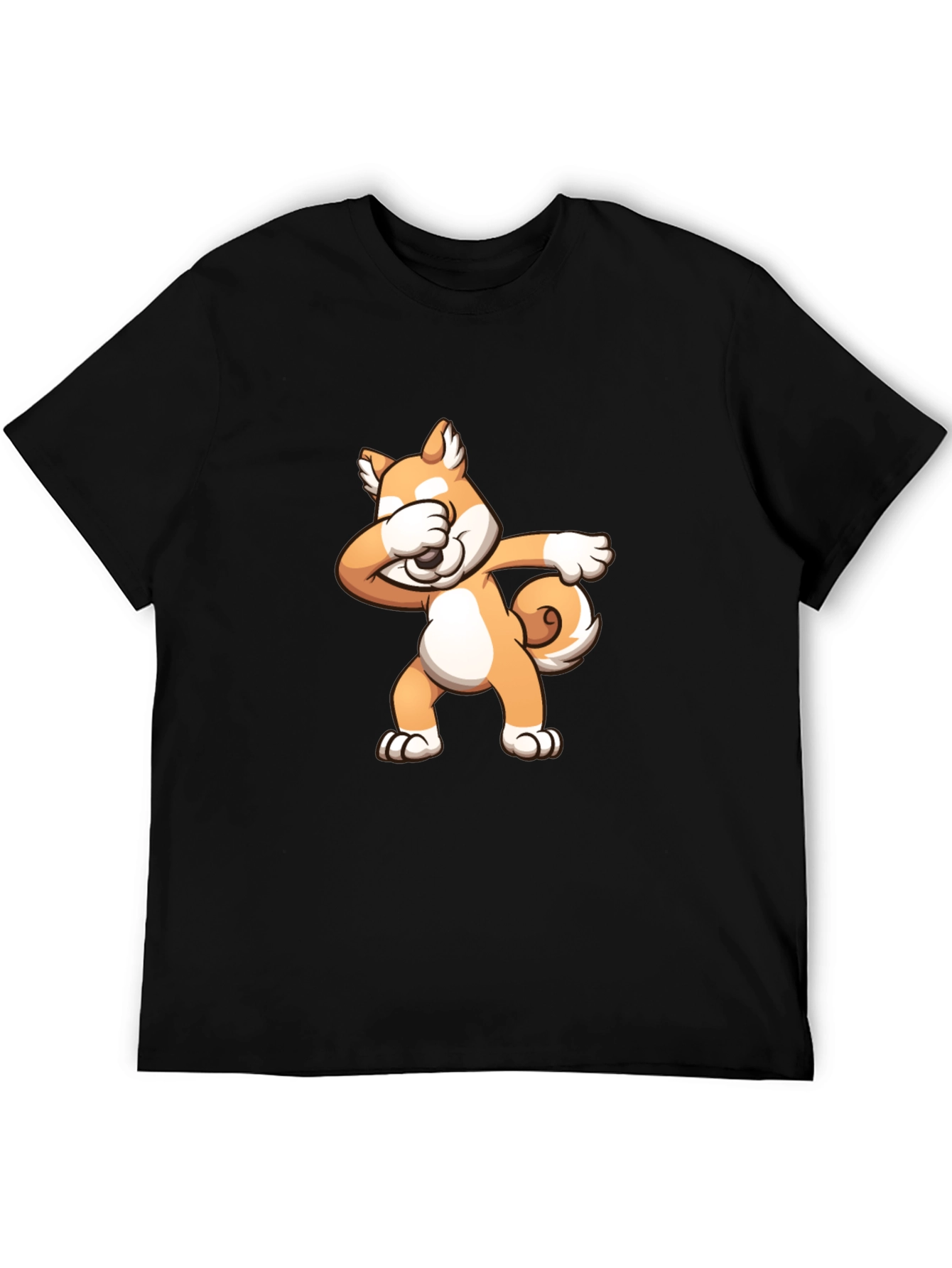 Dabbing Shiba Inu Black T-Shirt