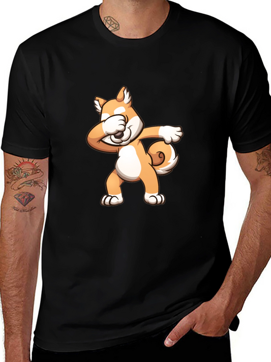 Dabbing Shiba Inu Black T-Shirt